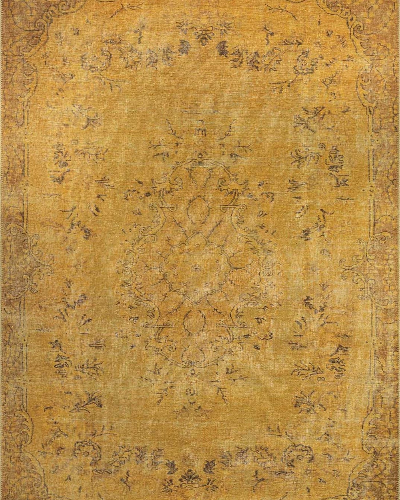 Sila Turkish Gold Orange Brown Rug