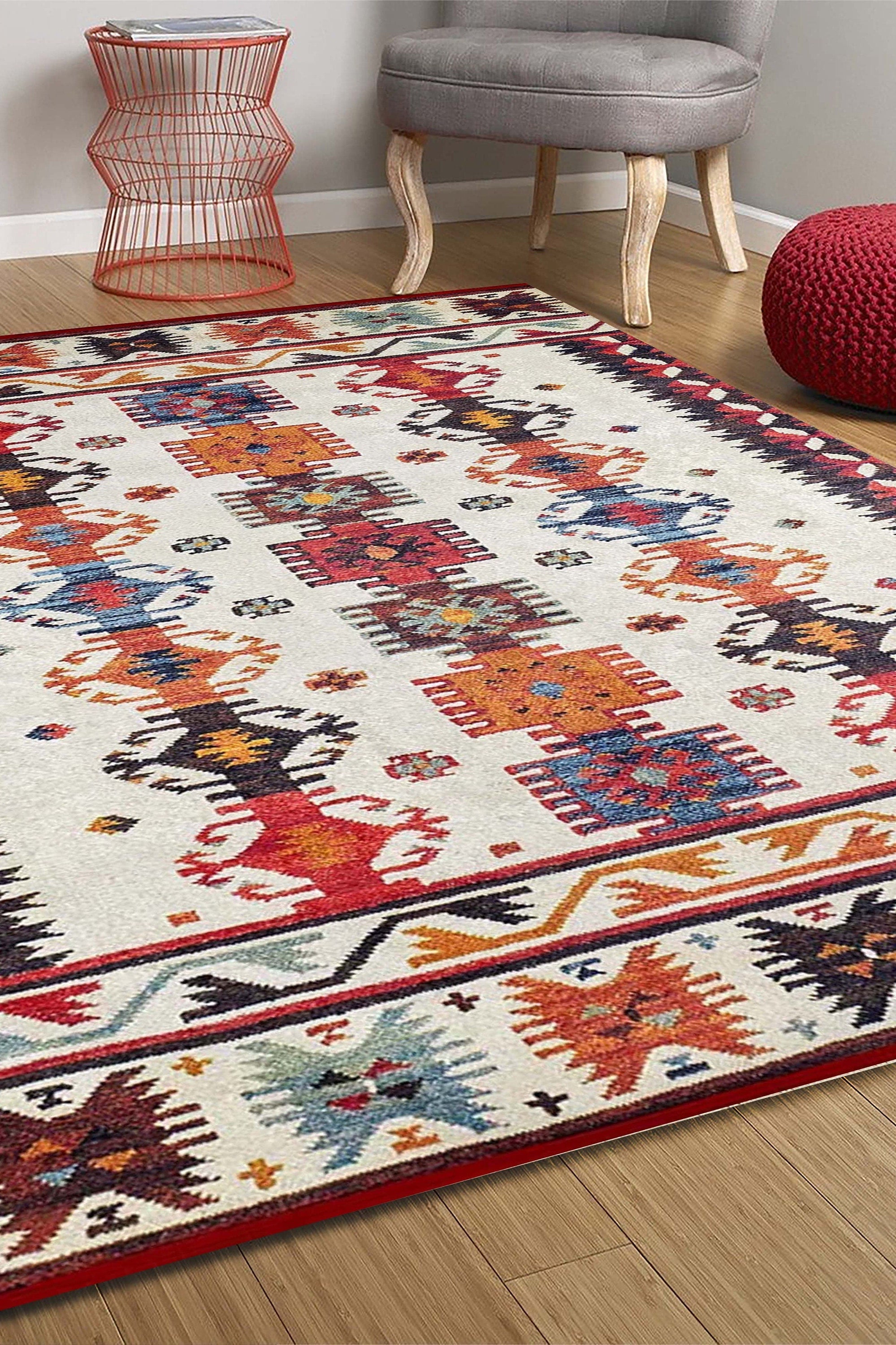 Sina Southwestern Kilim Aztec Colorful Rug
