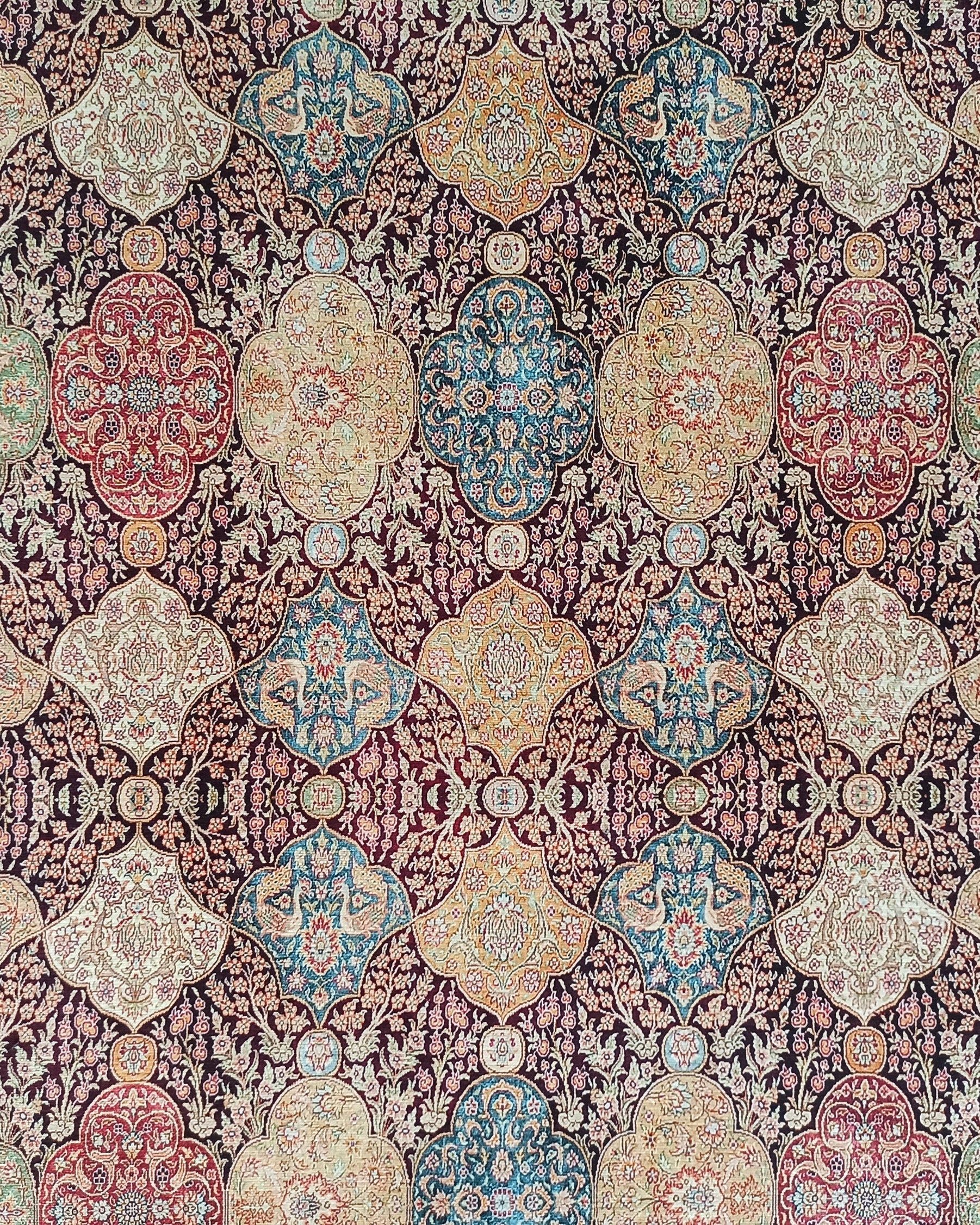 Sirap Runner Turkish Distressed Claret Red Beige Gold Runner