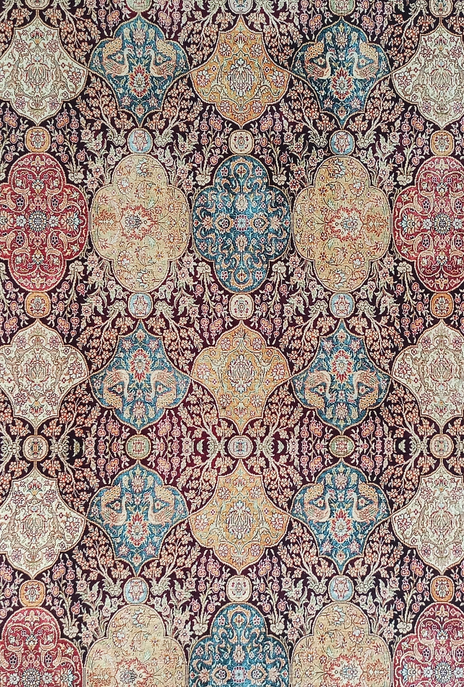 Sirap Runner Turkish Distressed Claret Red Beige Gold Runner