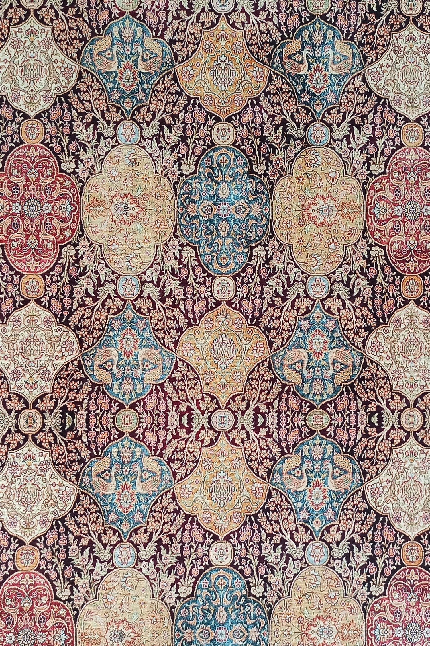 Sirap Runner Turkish Distressed Claret Red Beige Gold Runner