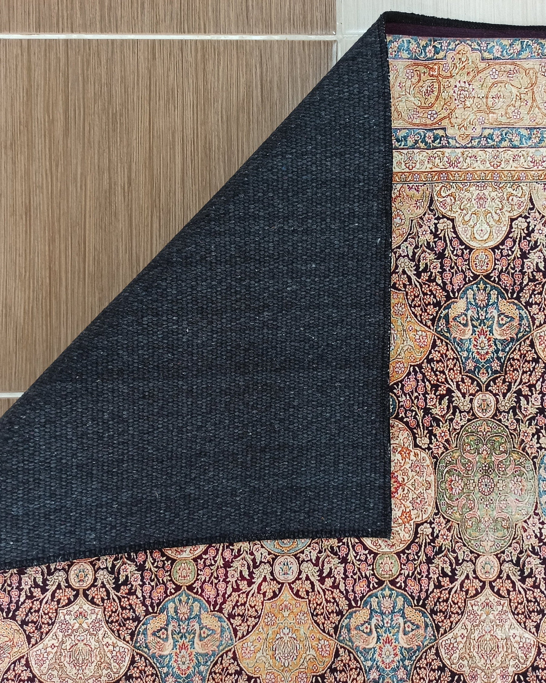 Sirap Runner Turkish Distressed Claret Red Beige Gold Runner