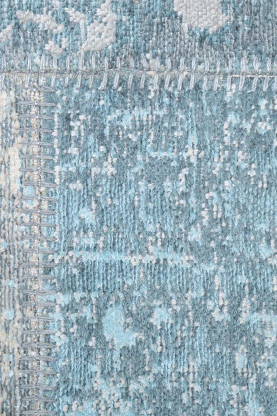 Skyla Light Sky Blue Patchwork Vintage Rug
