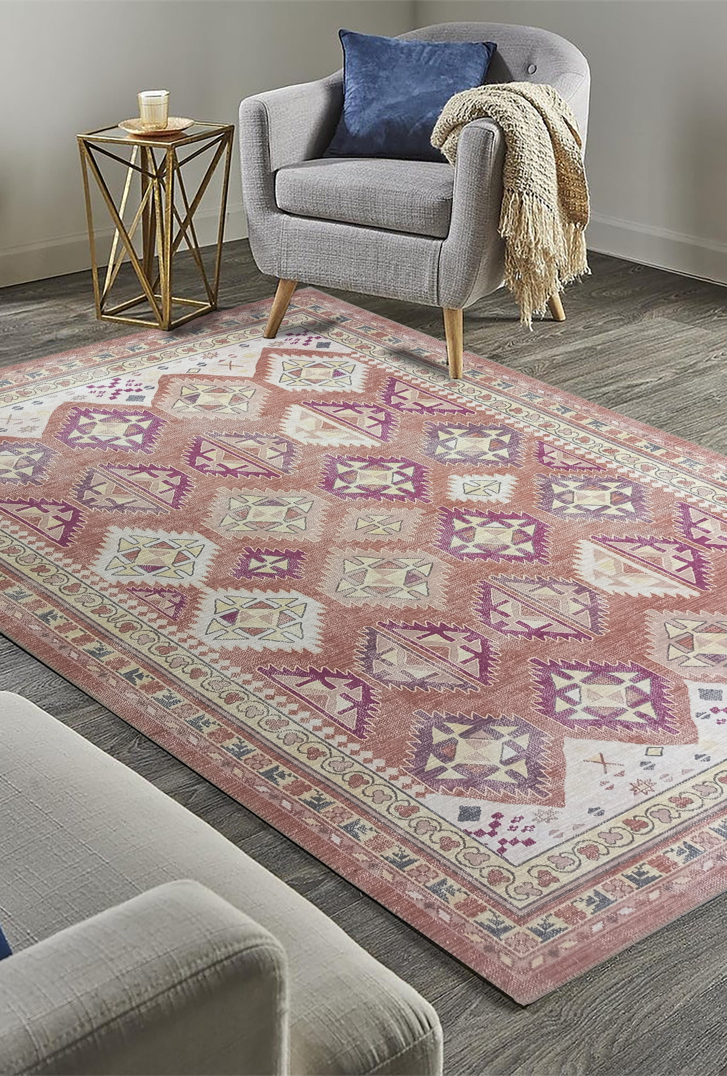 Louane Soft Herki Brown Vintage Rug