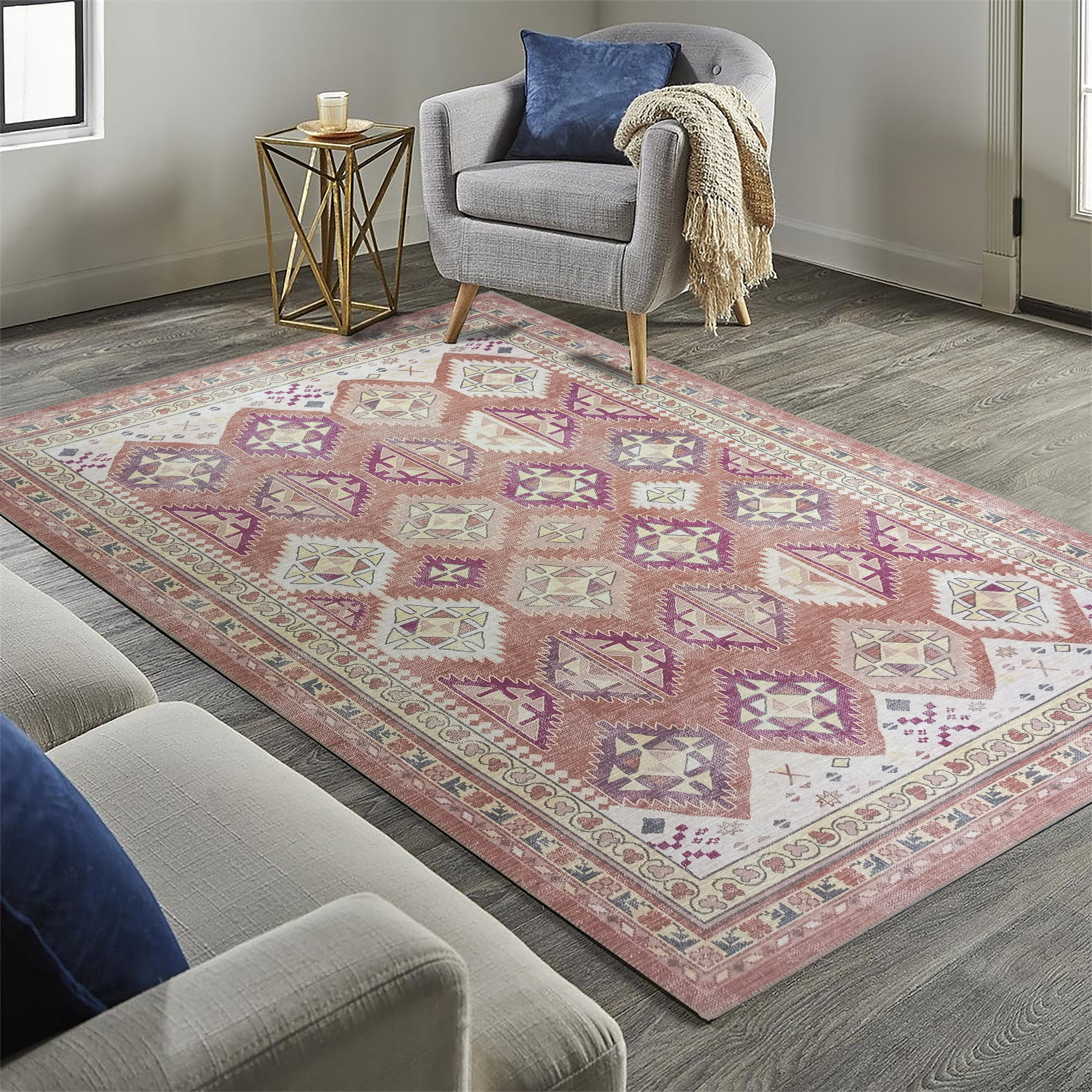 Louane Soft Herki Brown Vintage Rug