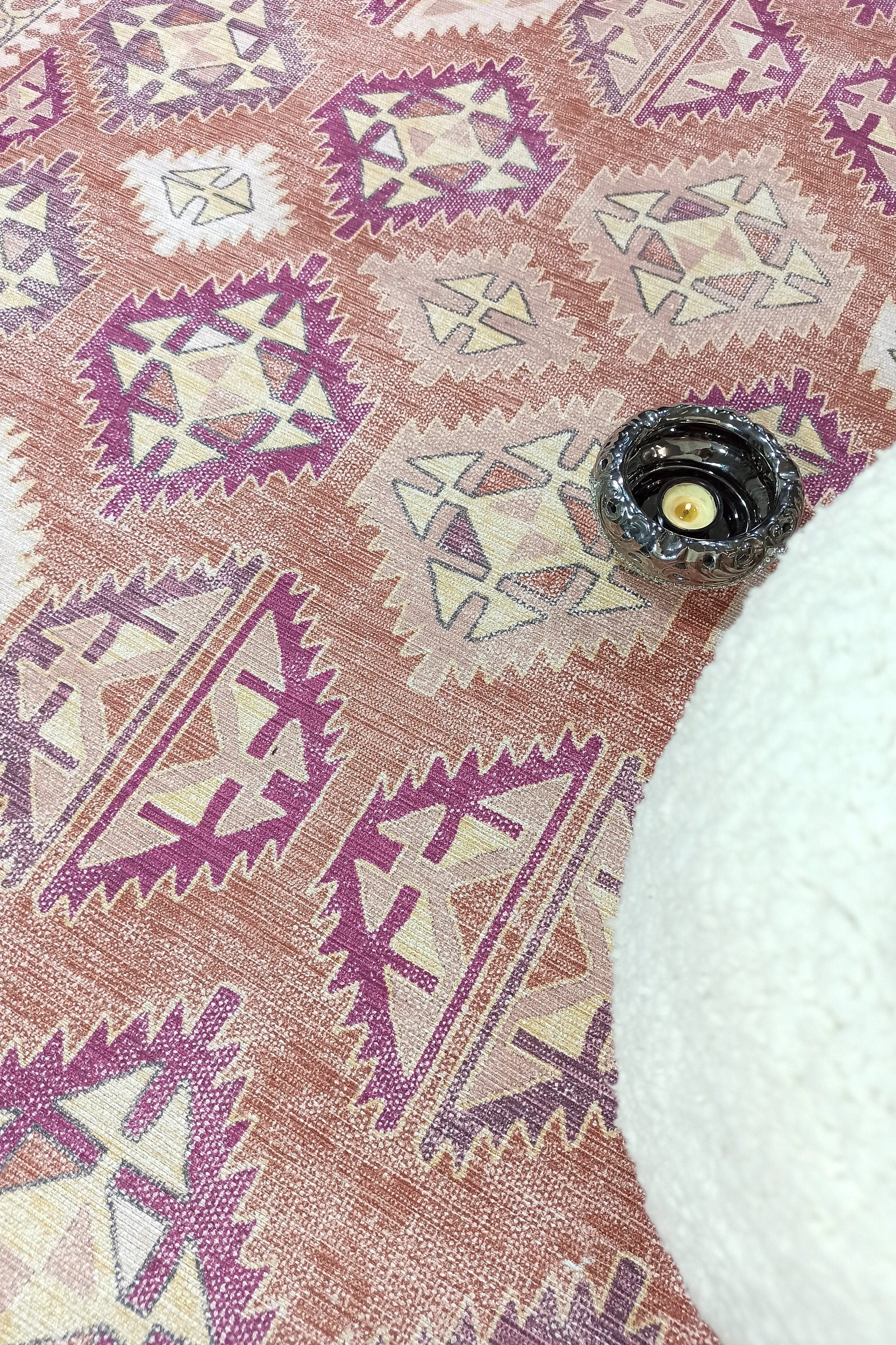 Louane Soft Herki Brown Vintage Rug