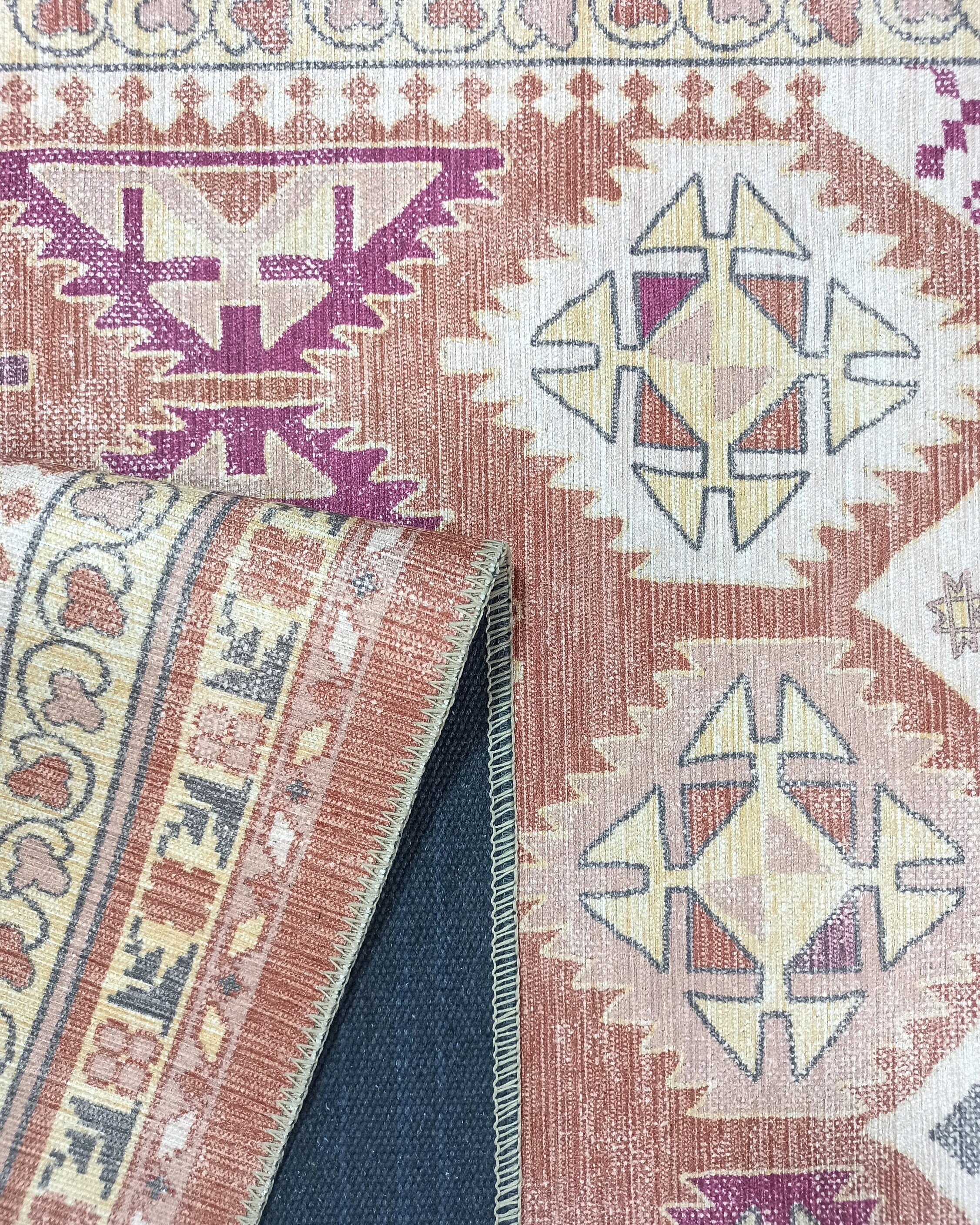 Louane Soft Herki Brown Vintage Rug