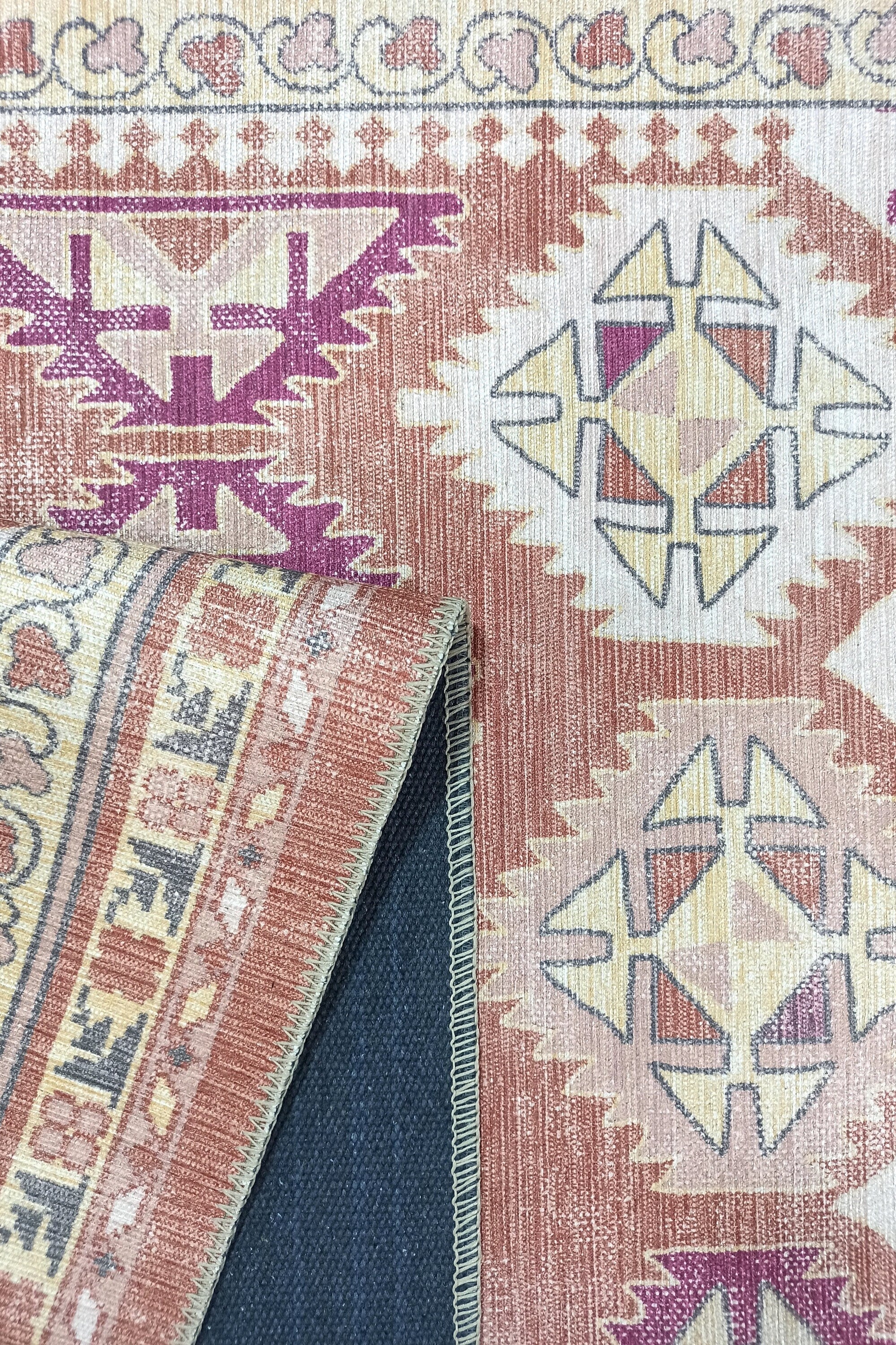 Louane Soft Herki Brown Vintage Rug