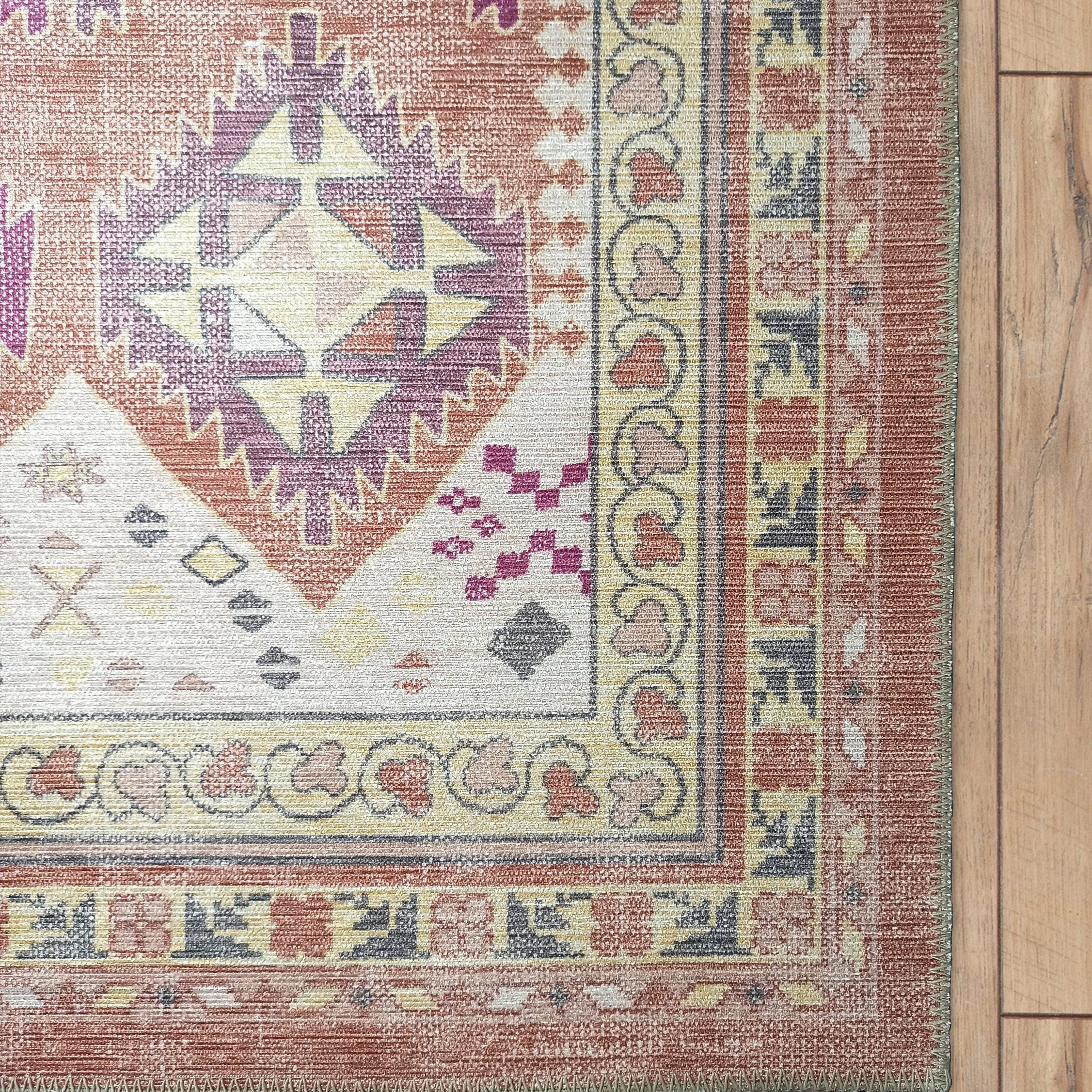 Louane Soft Herki Brown Vintage Rug