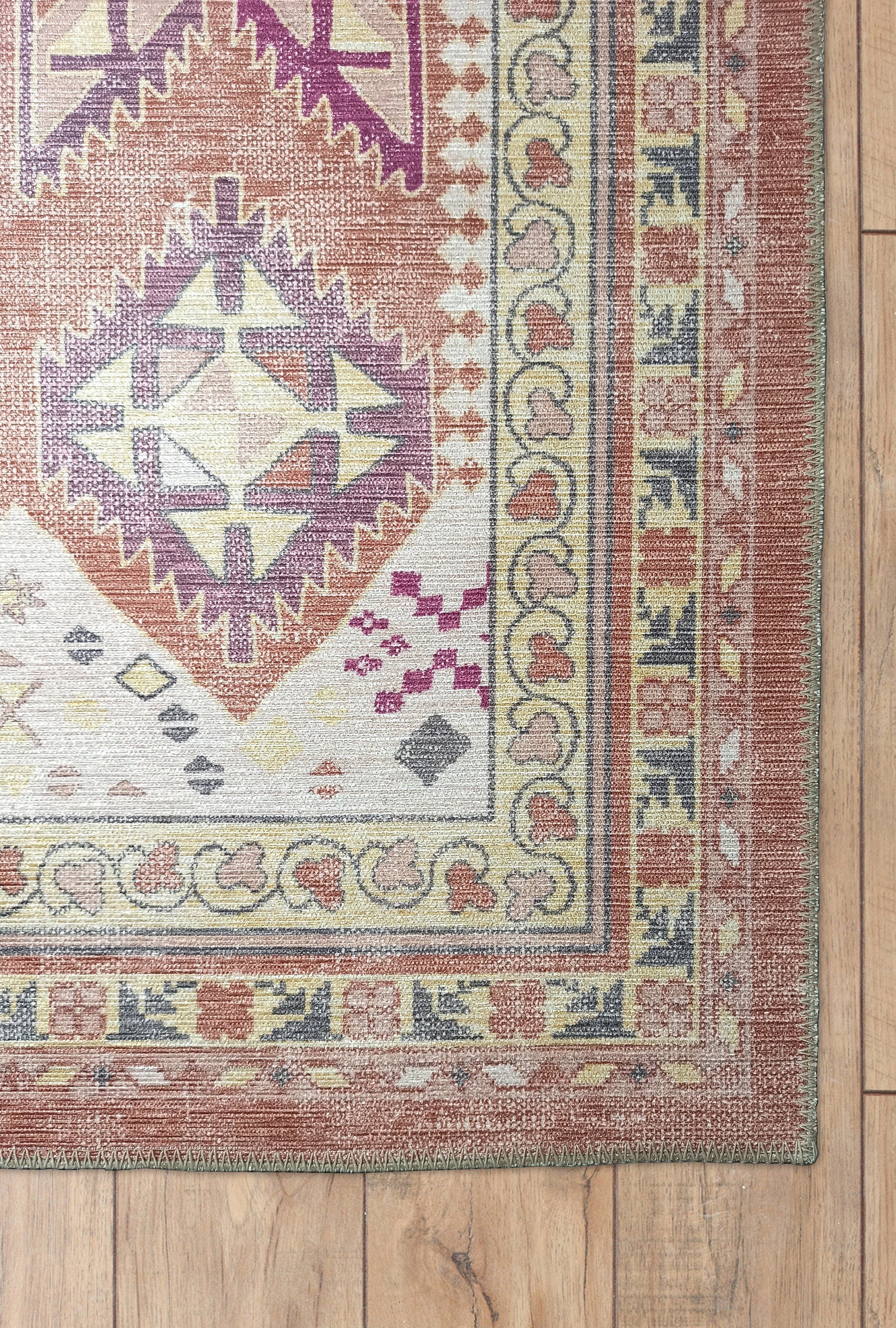 Louane Soft Herki Brown Vintage Rug