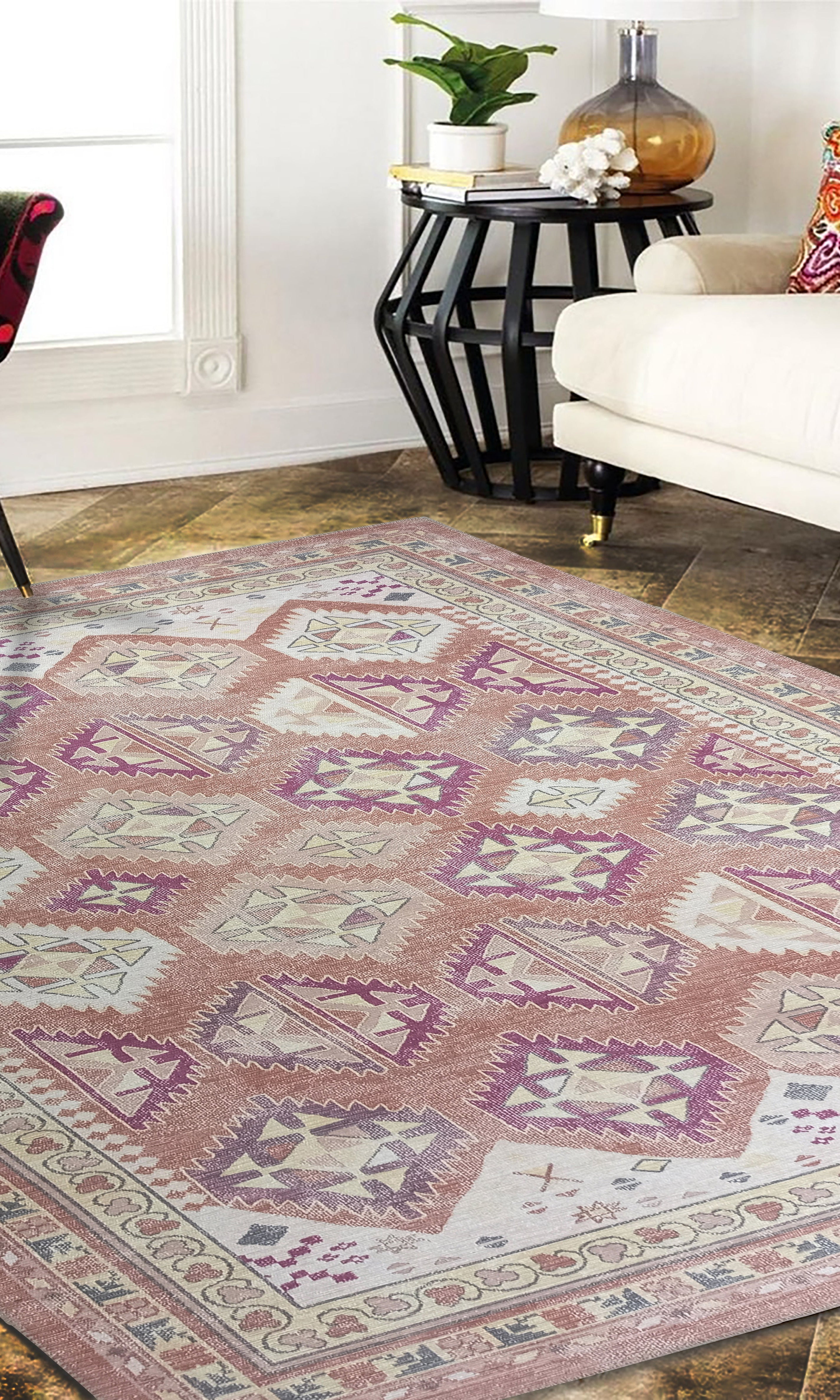 Louane Soft Herki Brown Vintage Rug
