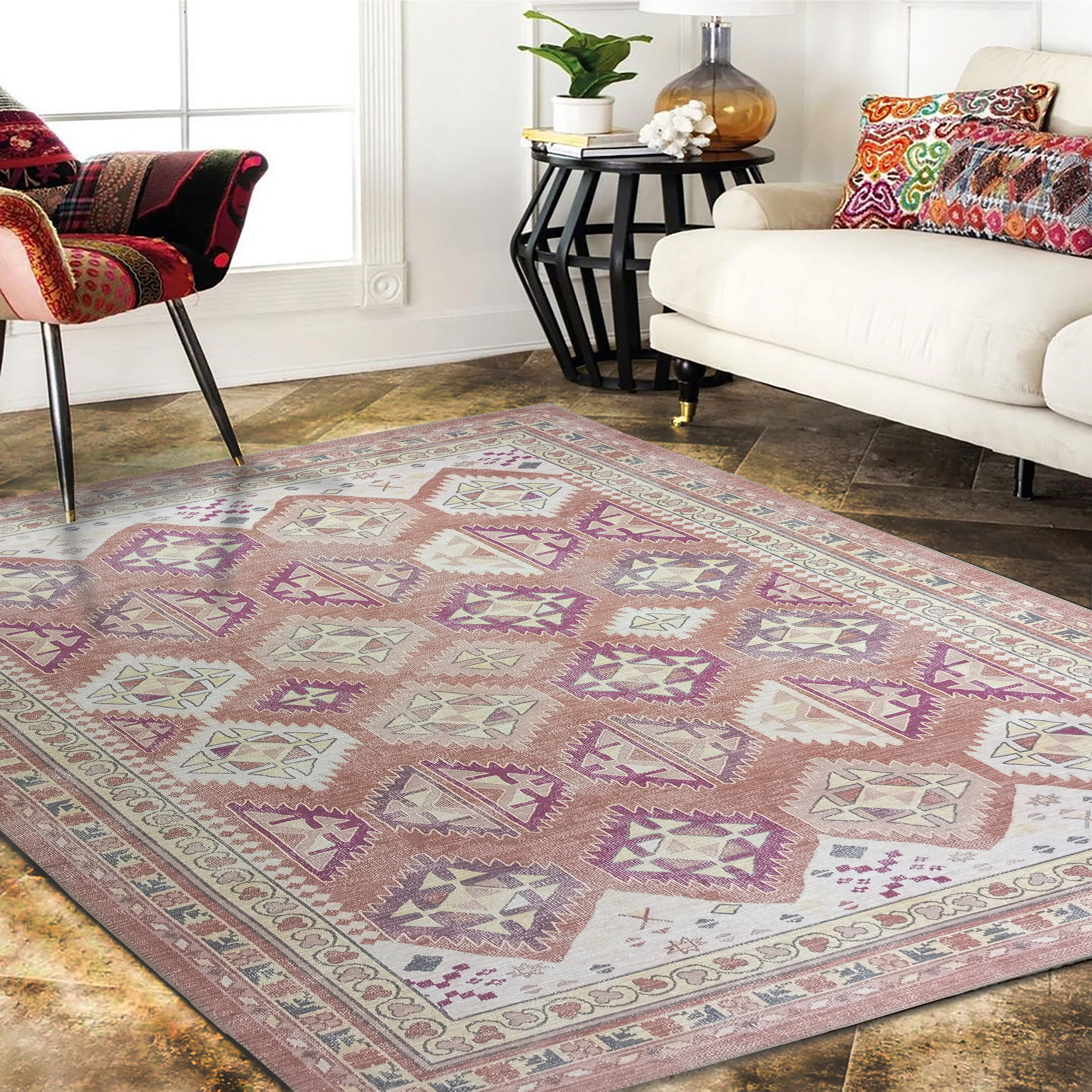 Louane Soft Herki Brown Vintage Rug