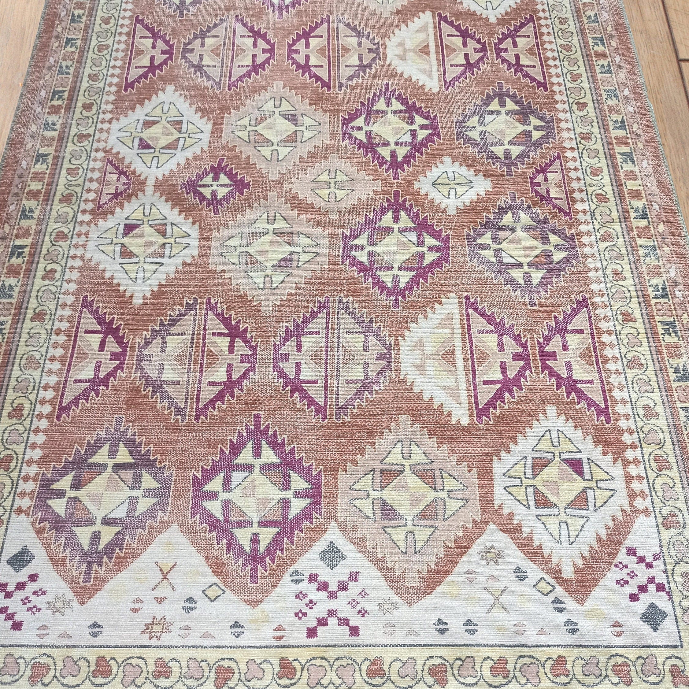 Louane Soft Herki Brown Vintage Rug