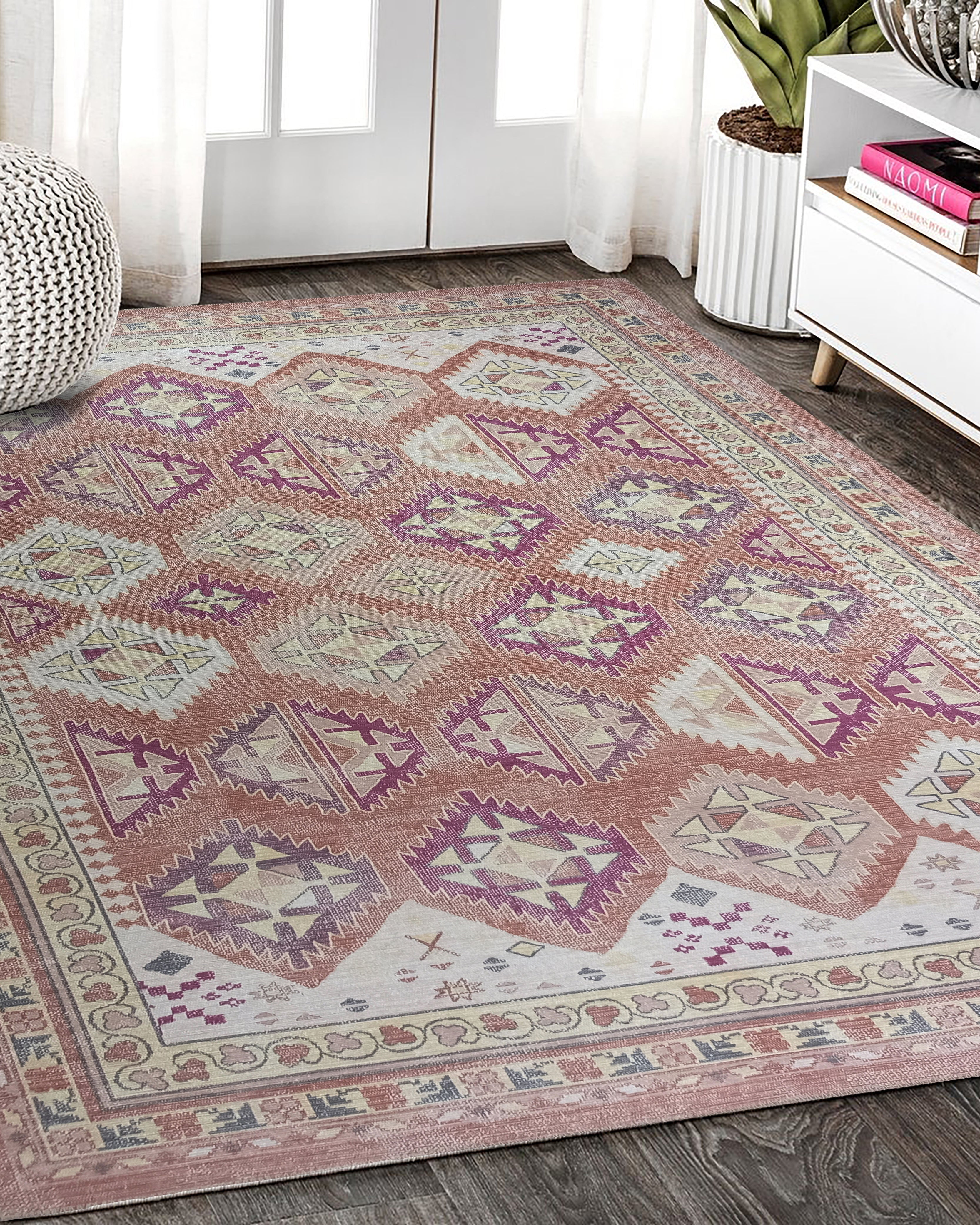 Louane Soft Herki Brown Vintage Rug