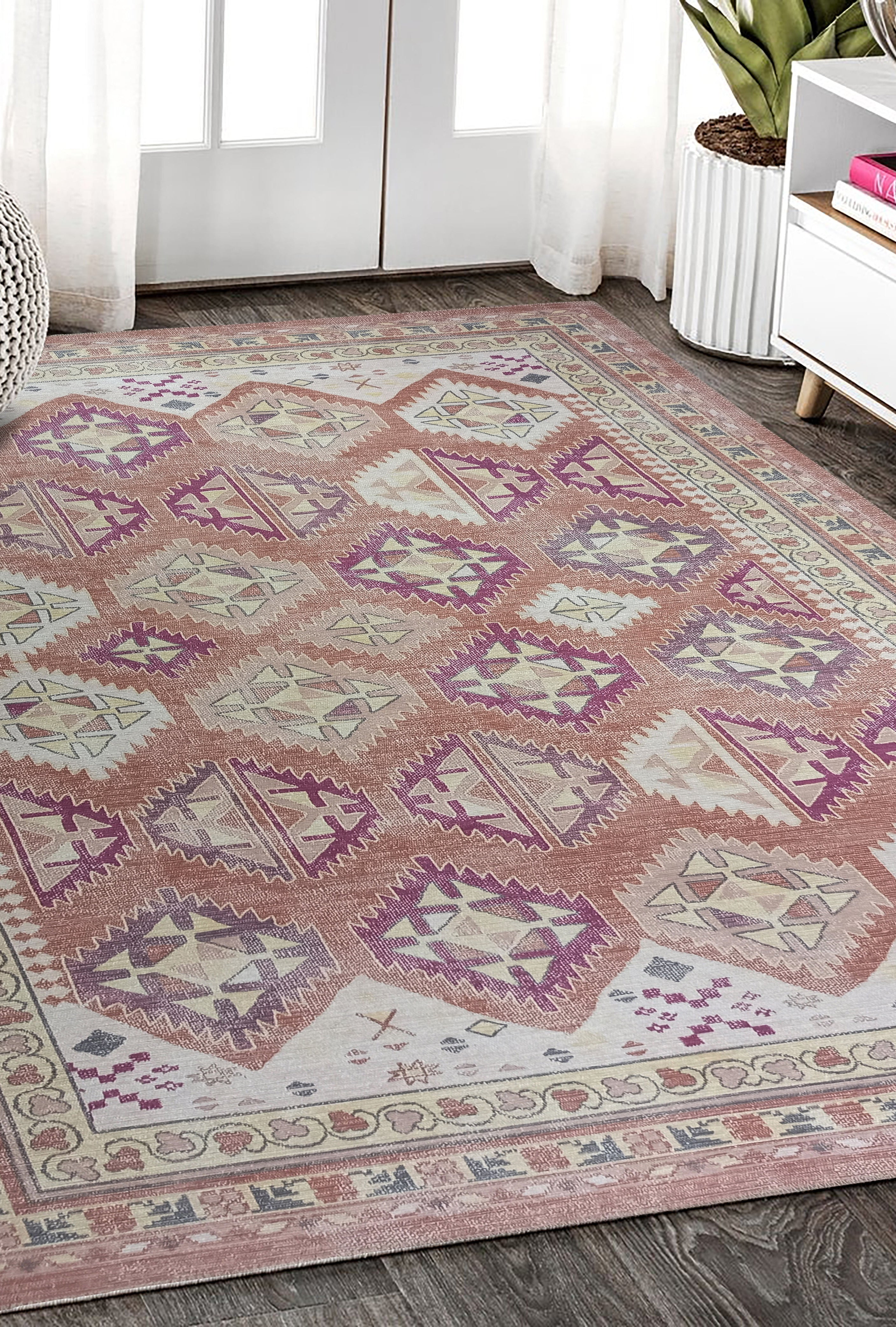 Louane Soft Herki Brown Vintage Rug