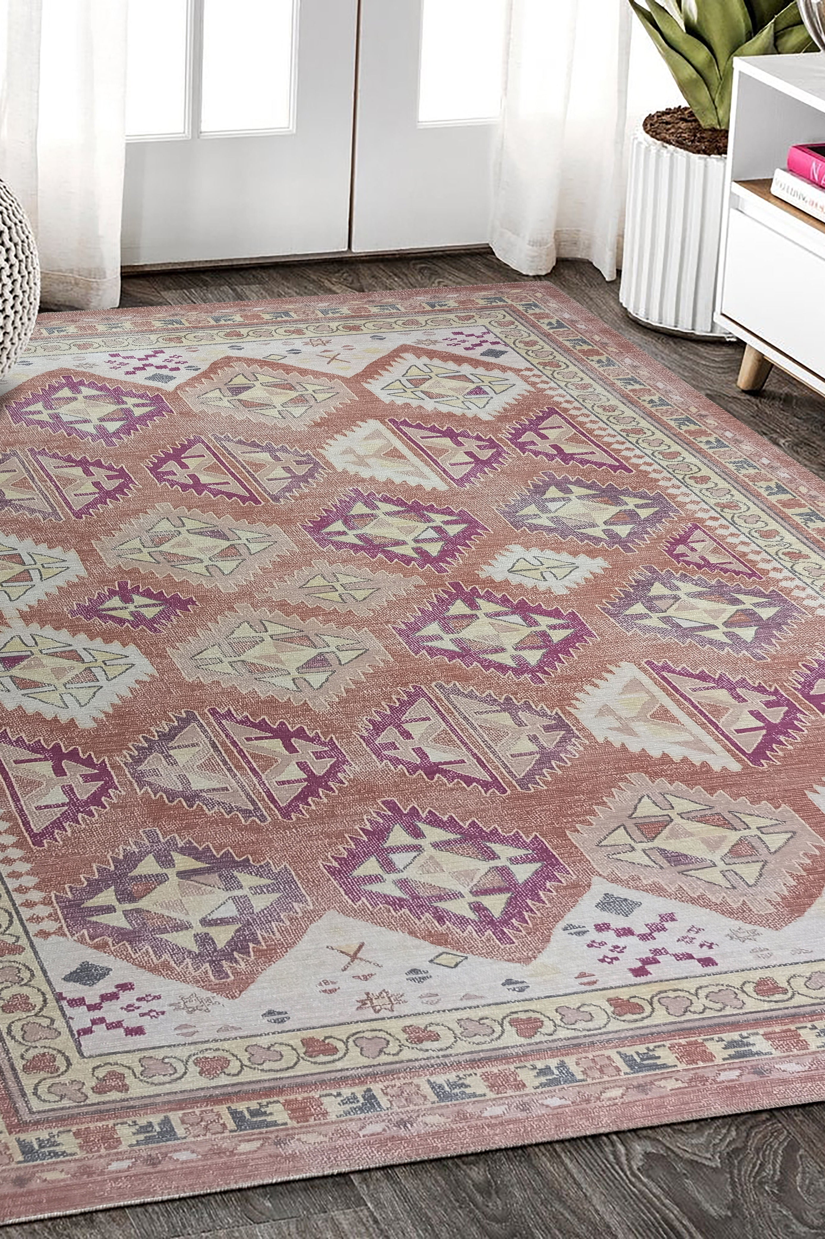 Louane Soft Herki Brown Vintage Rug