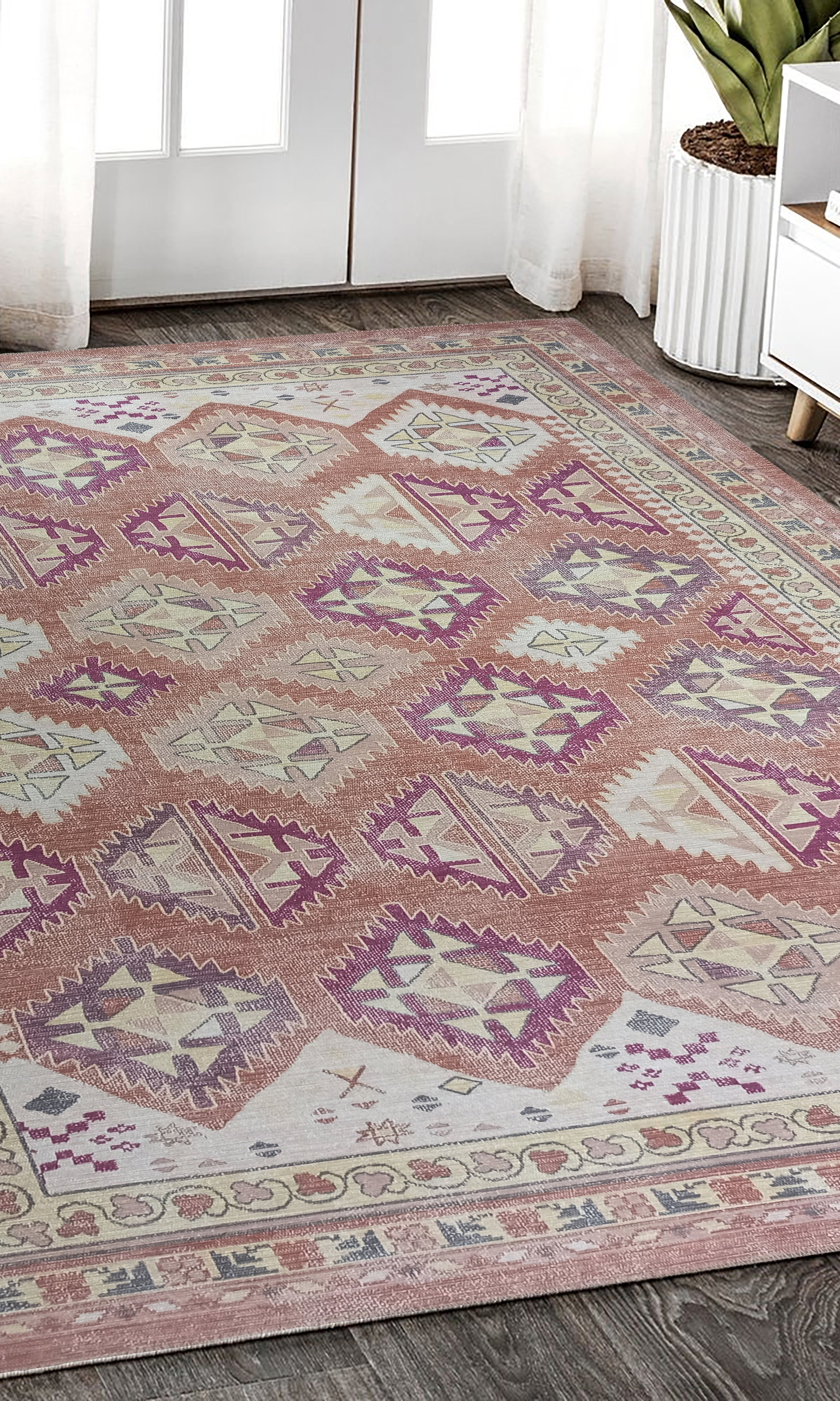 Louane Soft Herki Brown Vintage Rug