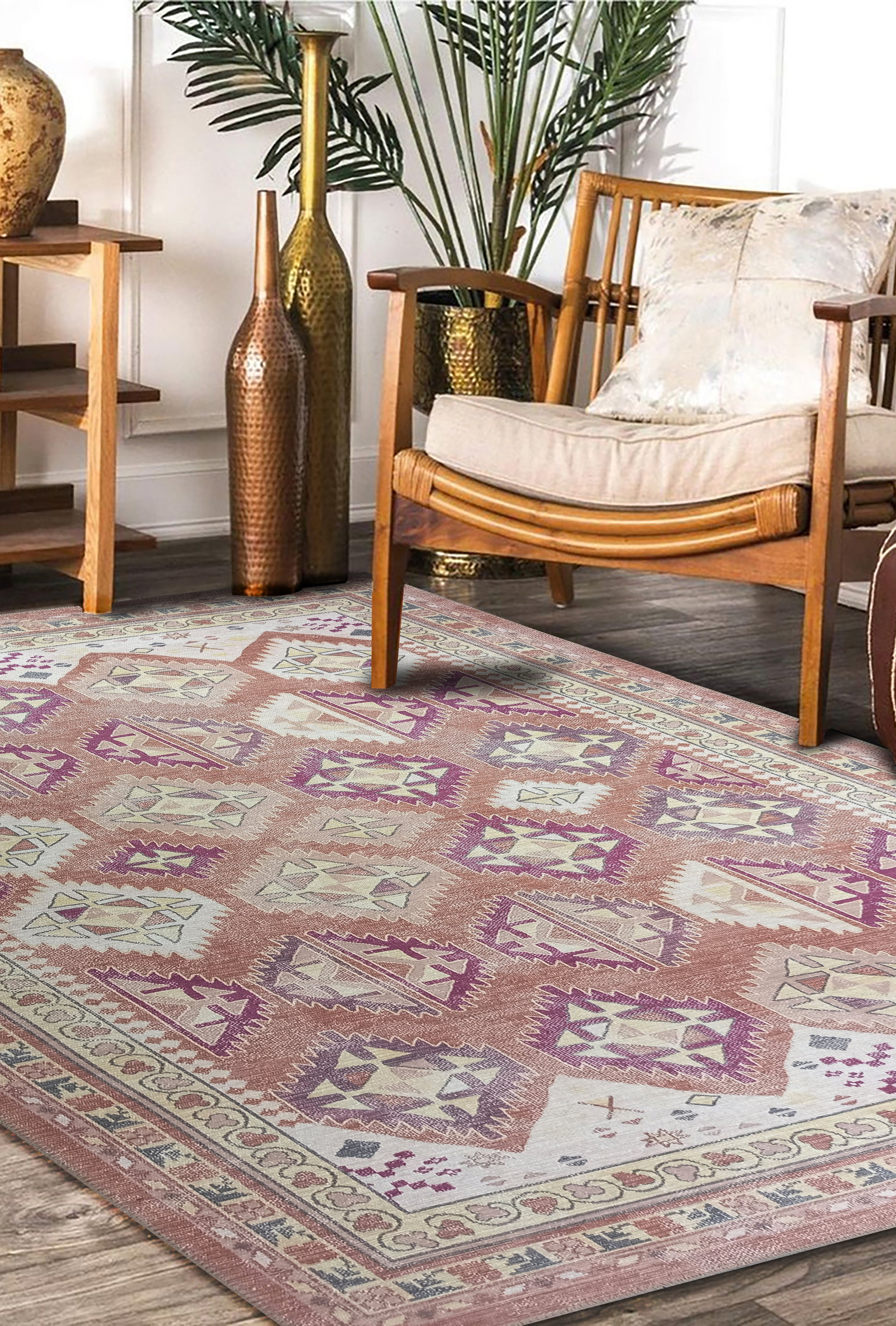 Louane Soft Herki Brown Vintage Rug