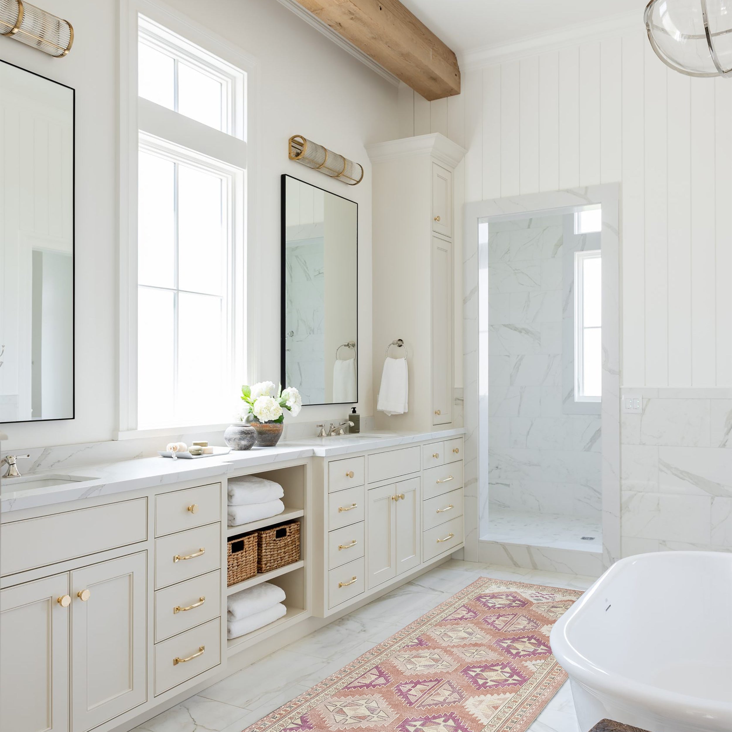 Louane Soft Herki Brown Vintage Rug