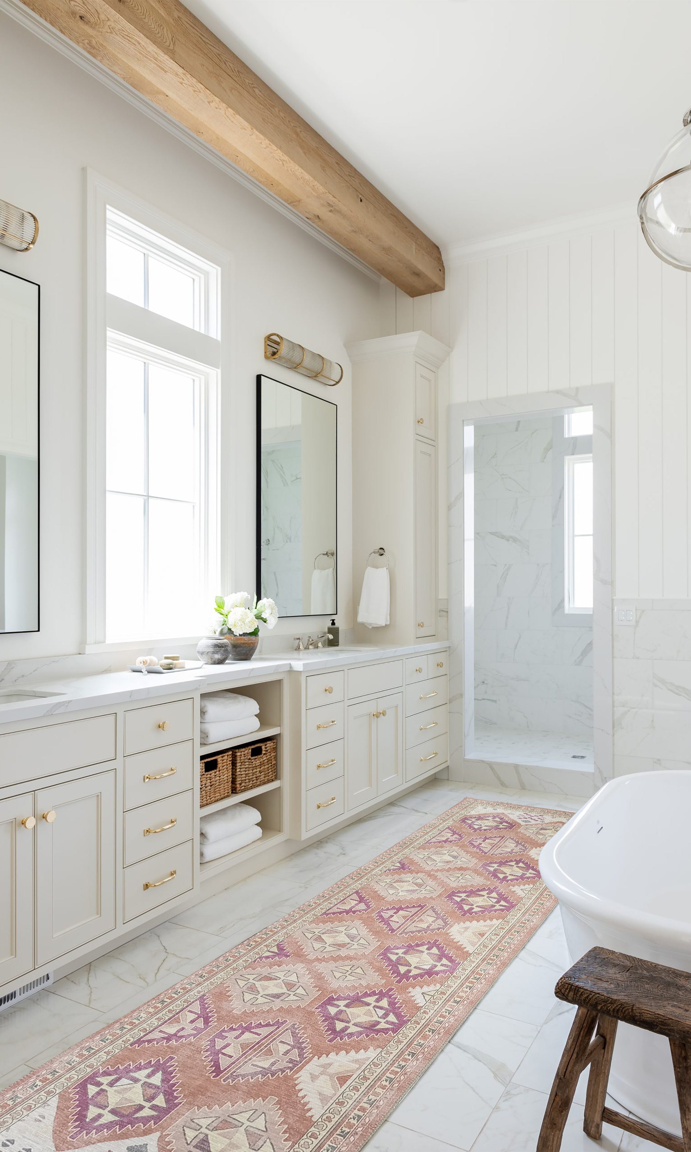 Louane Soft Herki Brown Vintage Rug