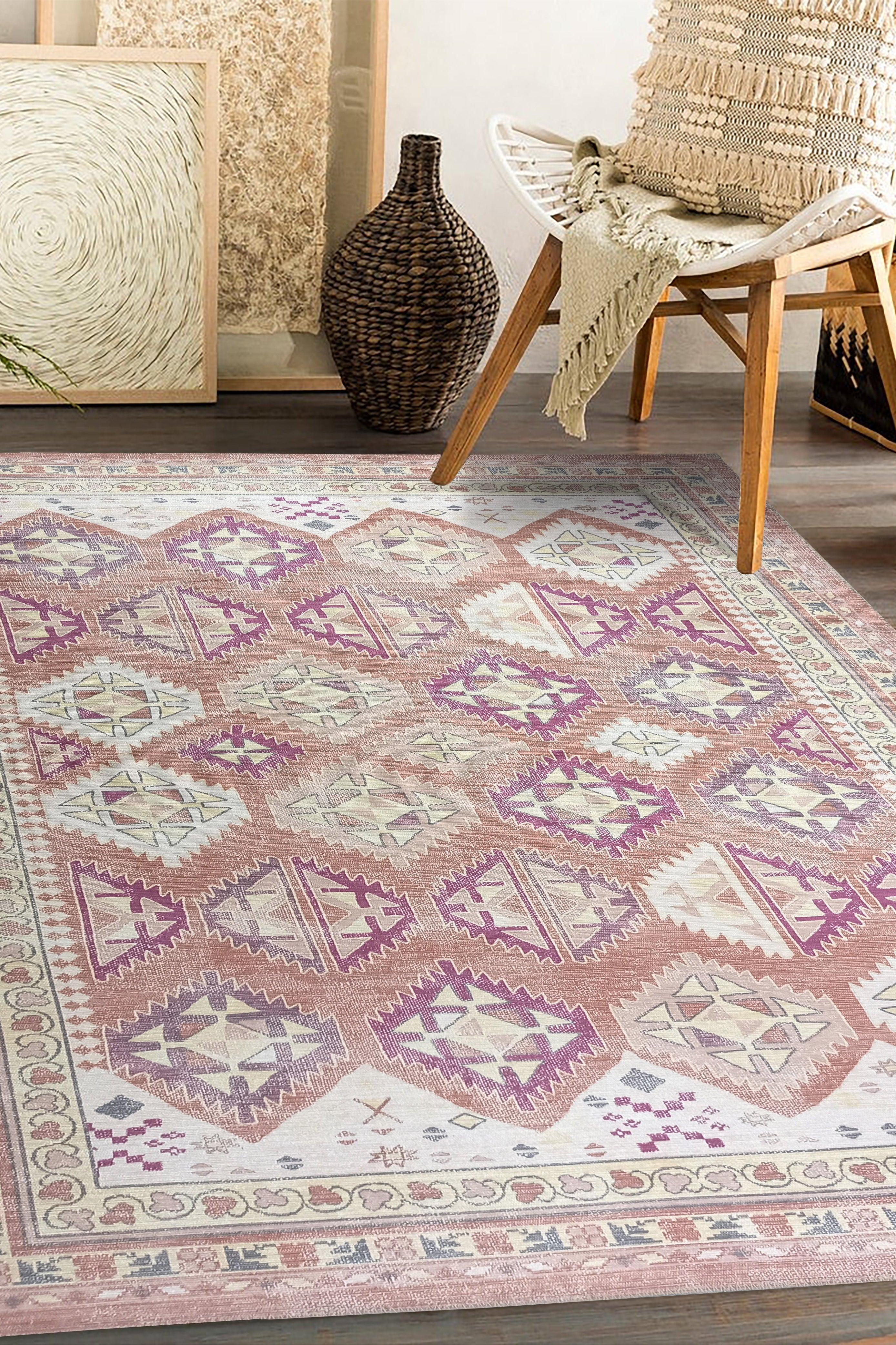 Louane Soft Herki Brown Vintage Rug