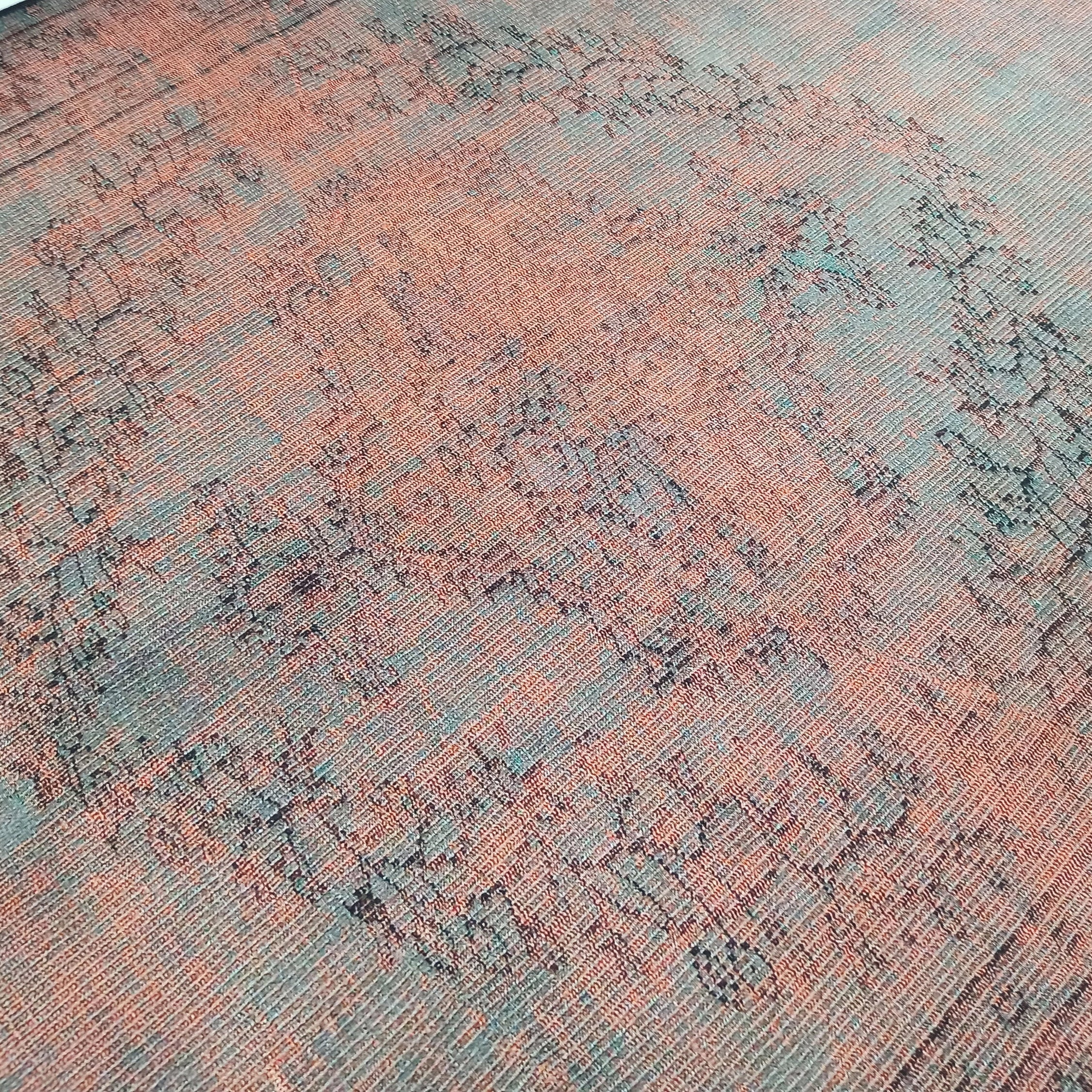 Sofya Rug Oriental Orange Dark Gray Rug