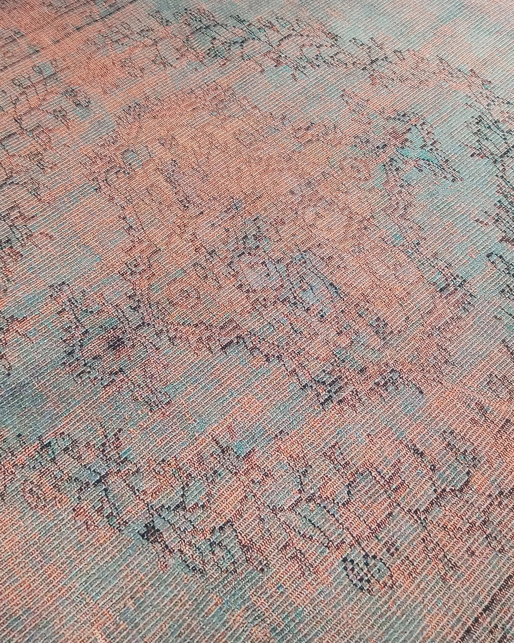 Sofya Rug Oriental Orange Dark Gray Rug