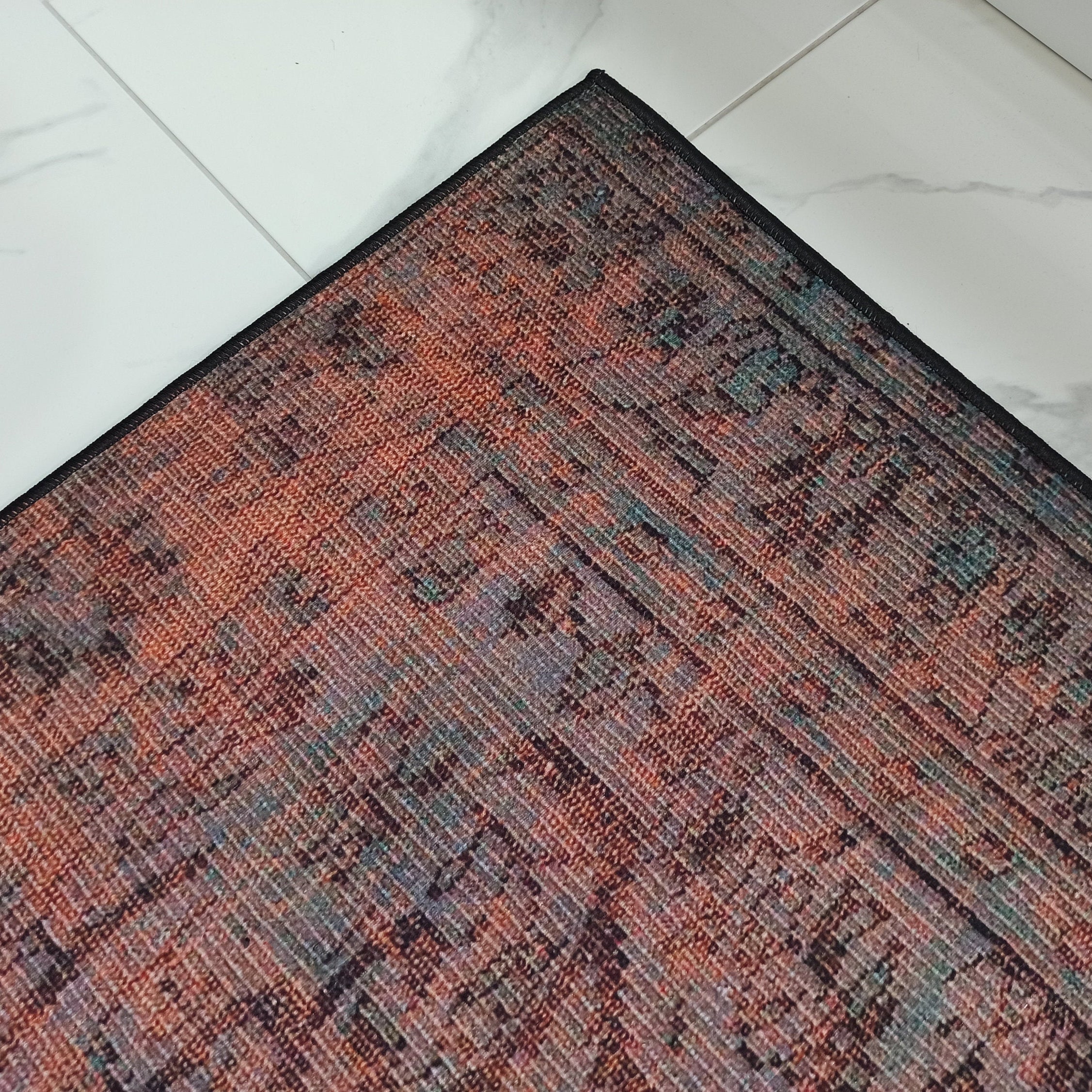 Sofya Rug Oriental Orange Dark Gray Rug