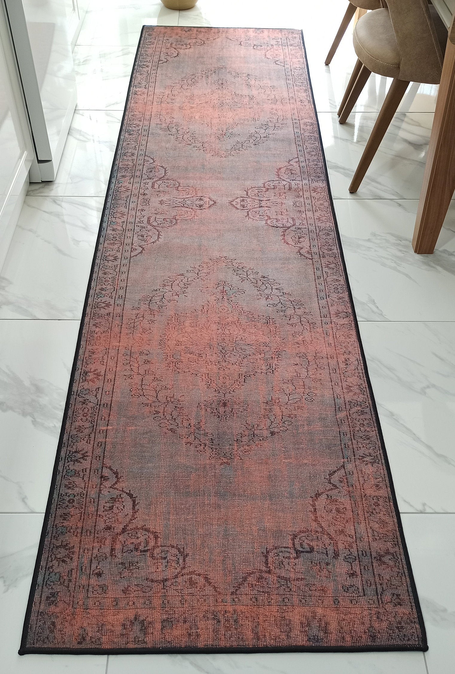 Sofya Rug Oriental Orange Dark Gray Rug