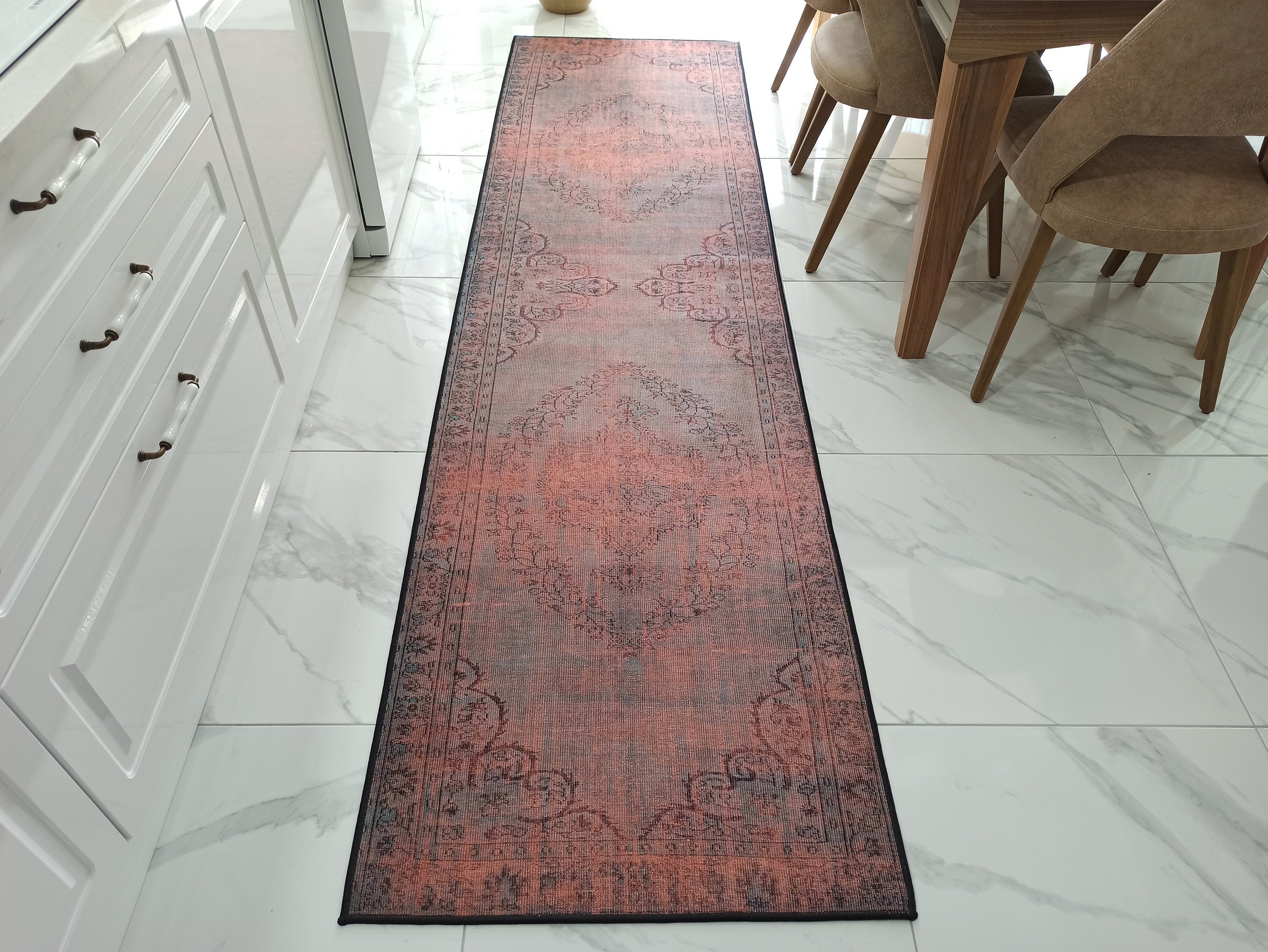 Sofya Rug Oriental Orange Dark Gray Rug