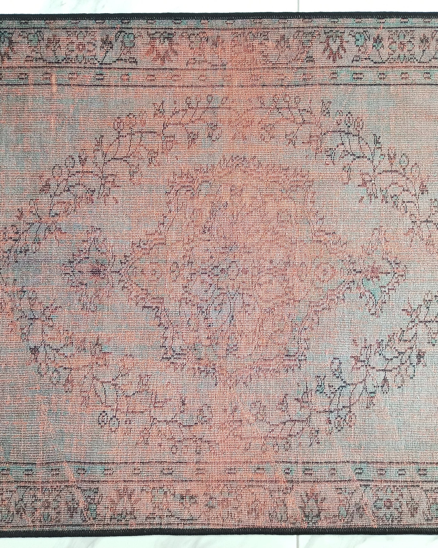 Sofya Rug Oriental Orange Dark Gray Rug