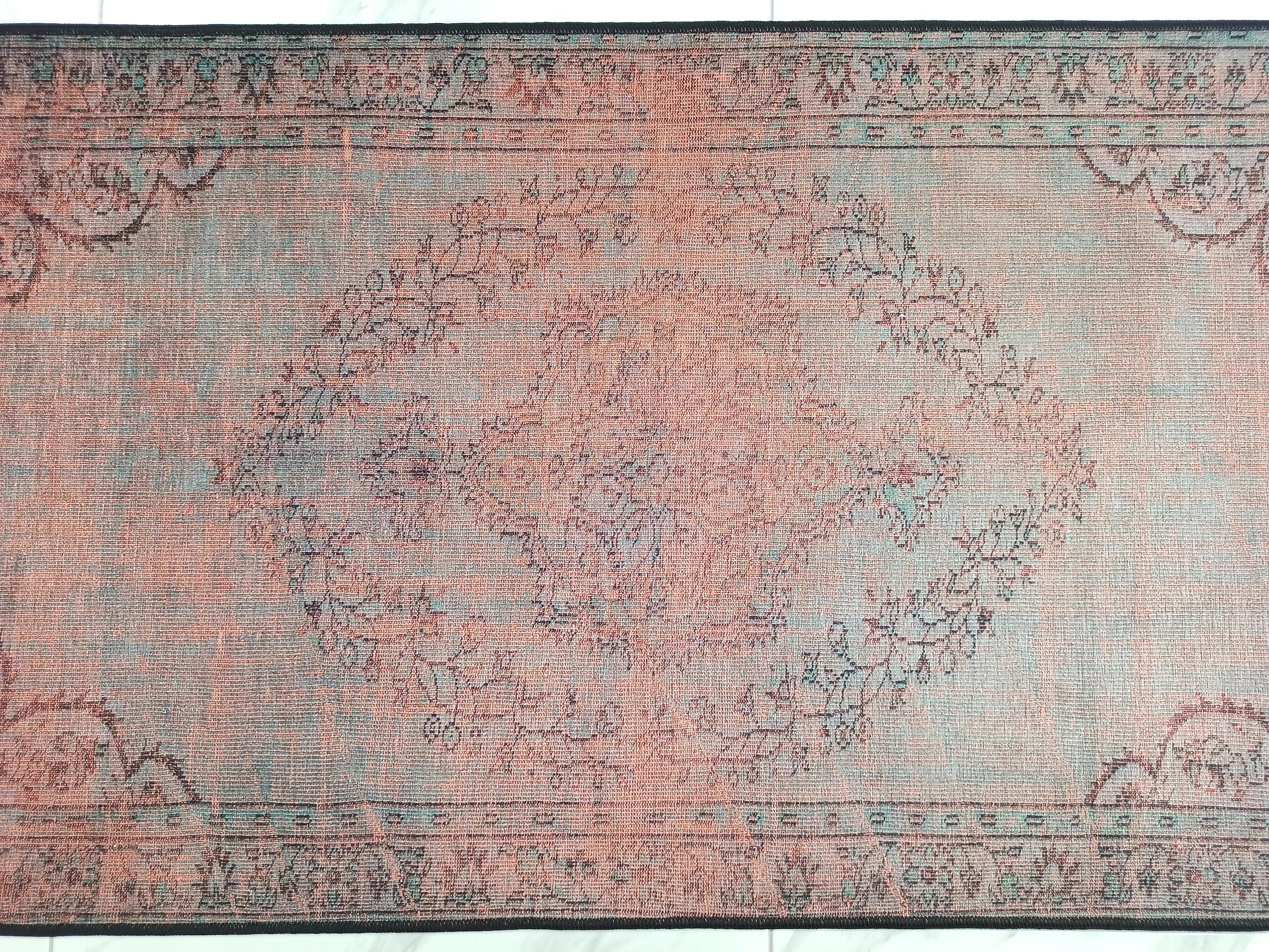 Sofya Rug Oriental Orange Dark Gray Rug
