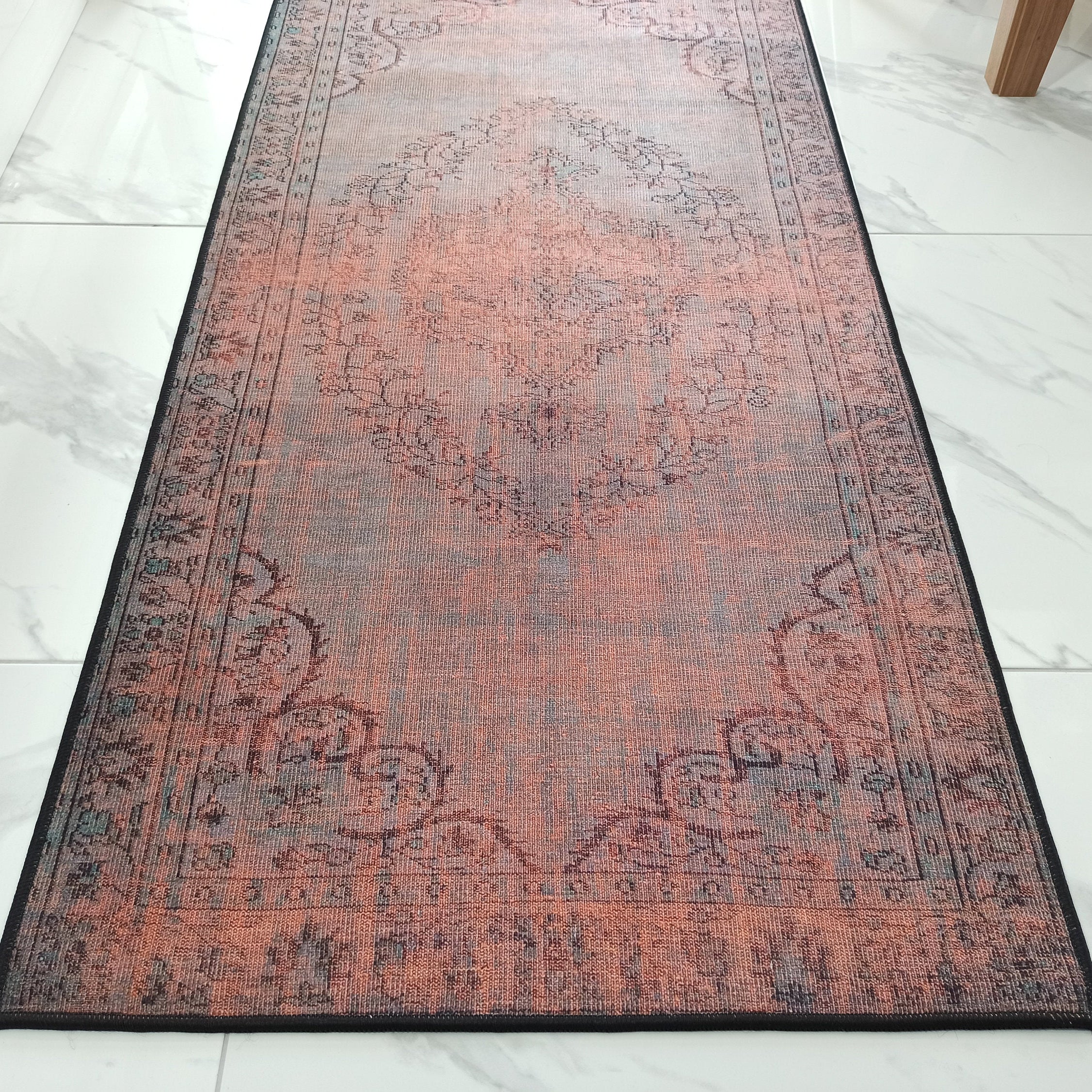 Sofya Rug Oriental Orange Dark Gray Rug