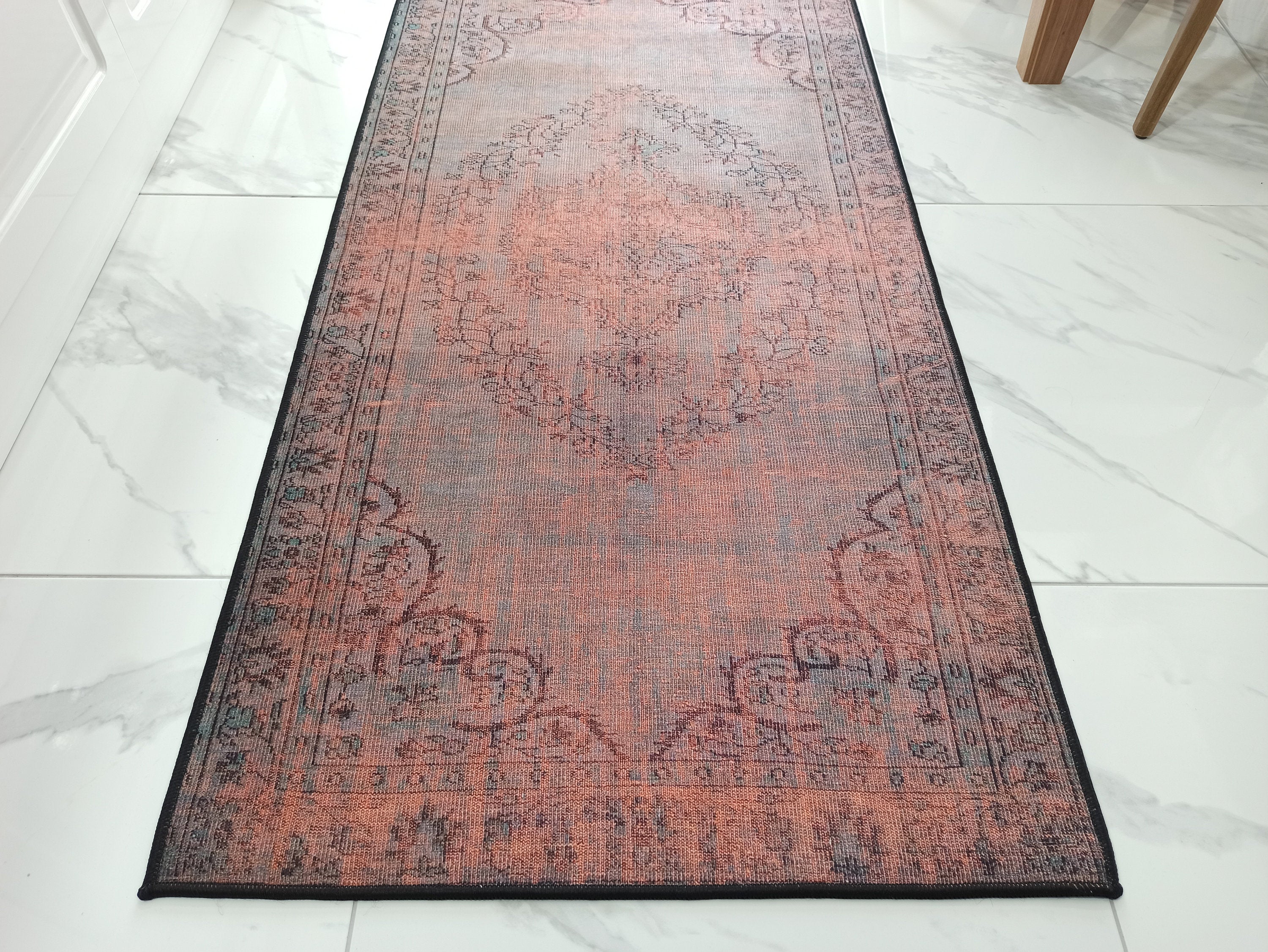 Sofya Rug Oriental Orange Dark Gray Rug