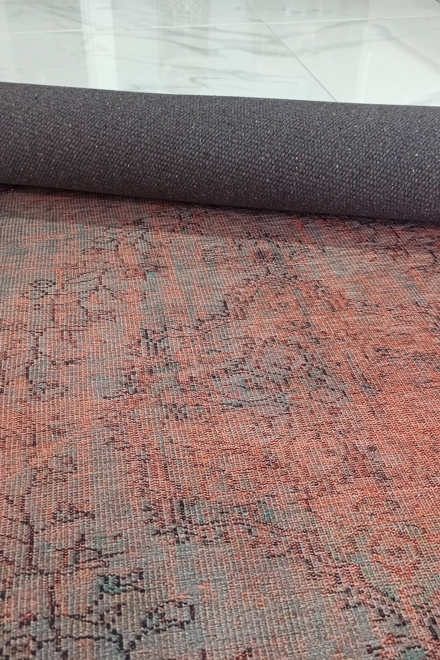 Sofya Rug Oriental Orange Dark Gray Rug