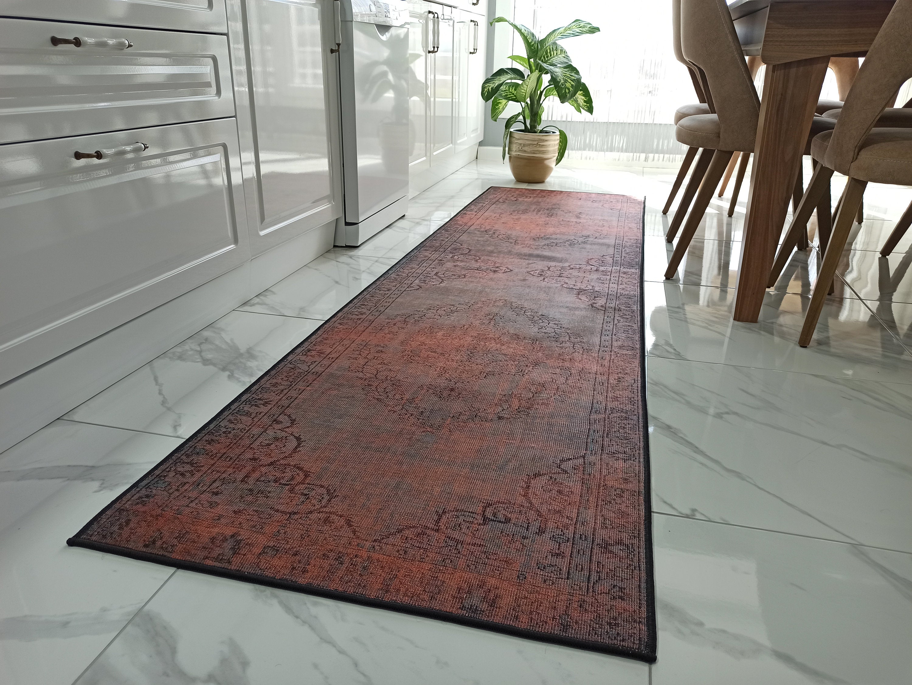 Sofya Rug Oriental Orange Dark Gray Rug