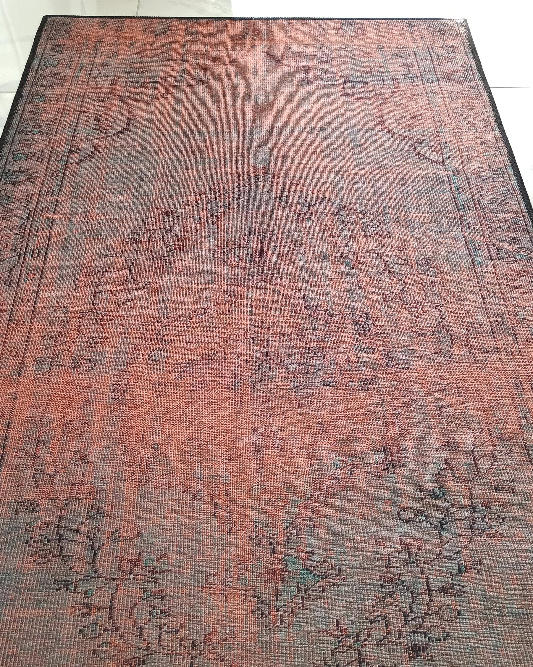 Sofya Rug Oriental Orange Dark Gray Rug