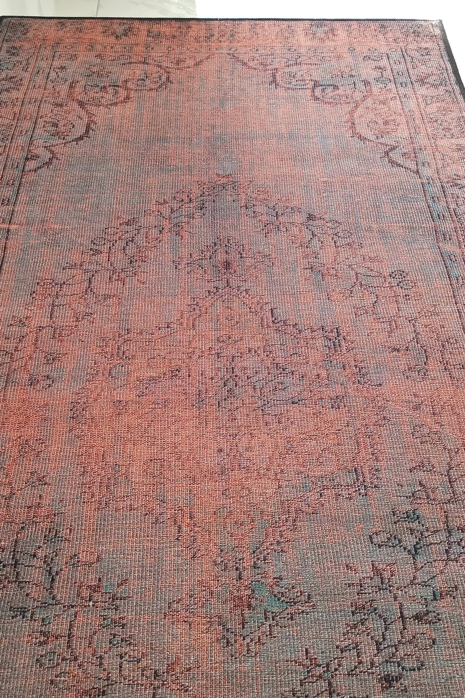 Sofya Rug Oriental Orange Dark Gray Rug
