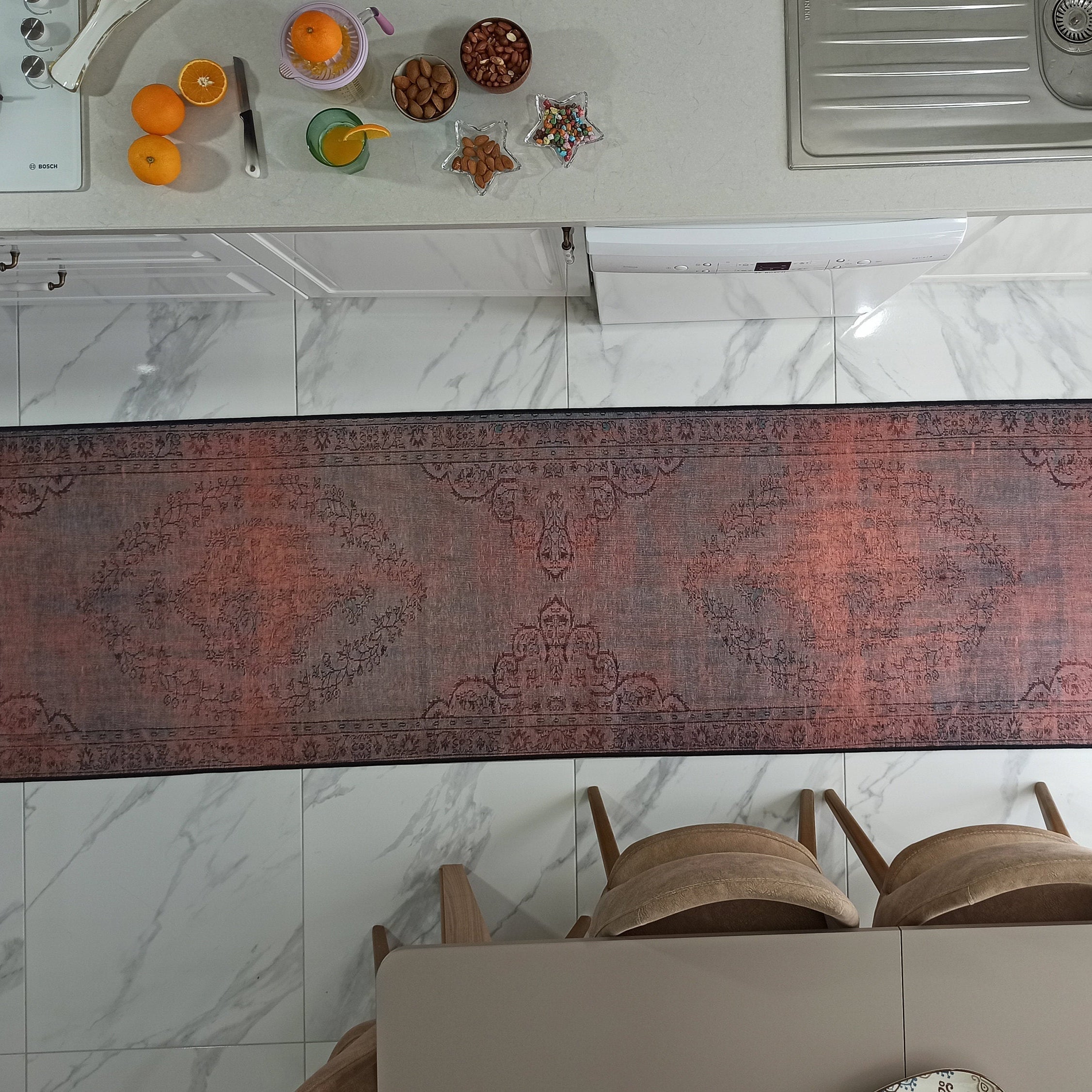 Sofya Rug Oriental Orange Dark Gray Rug