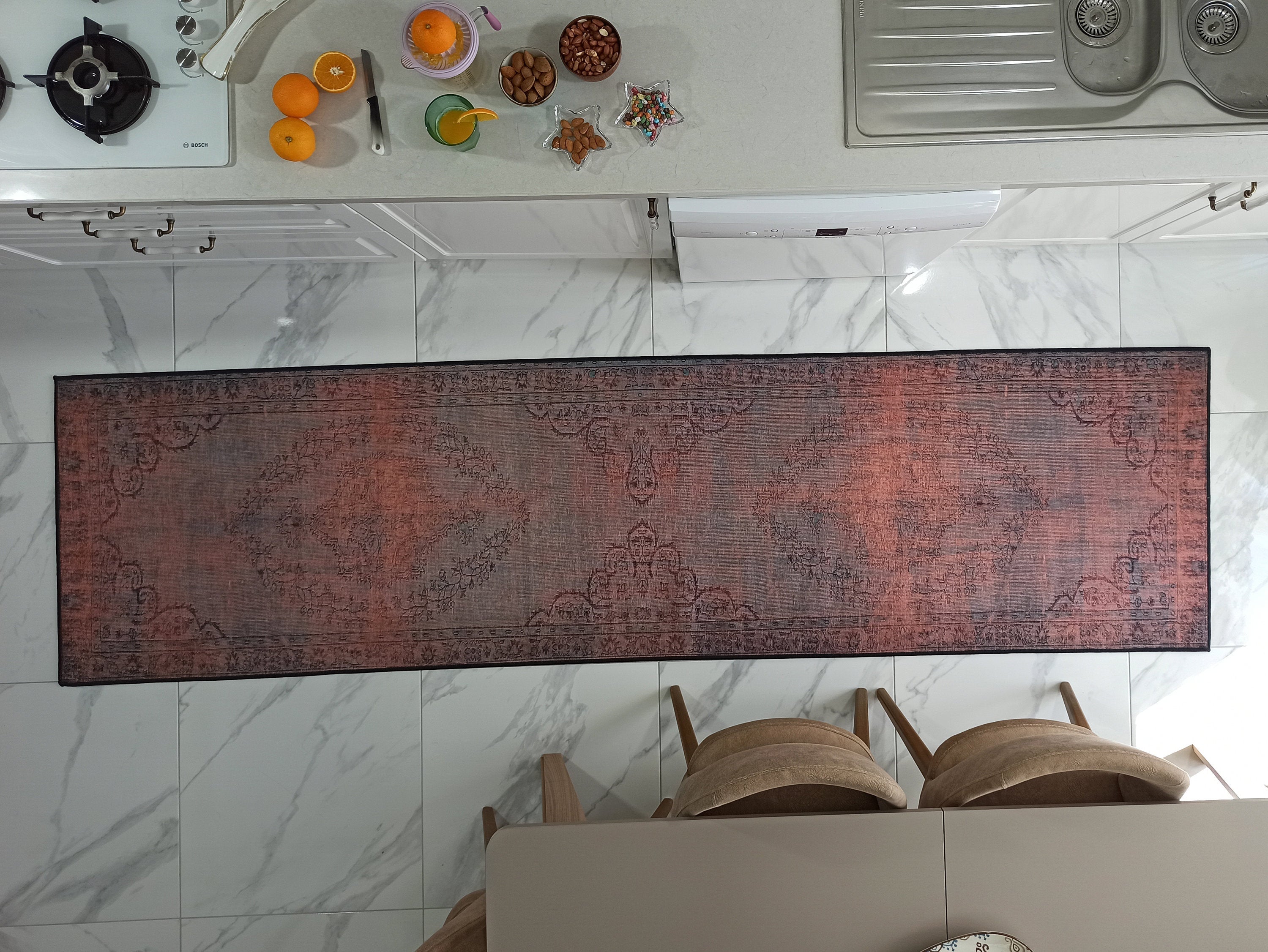 Sofya Rug Oriental Orange Dark Gray Rug