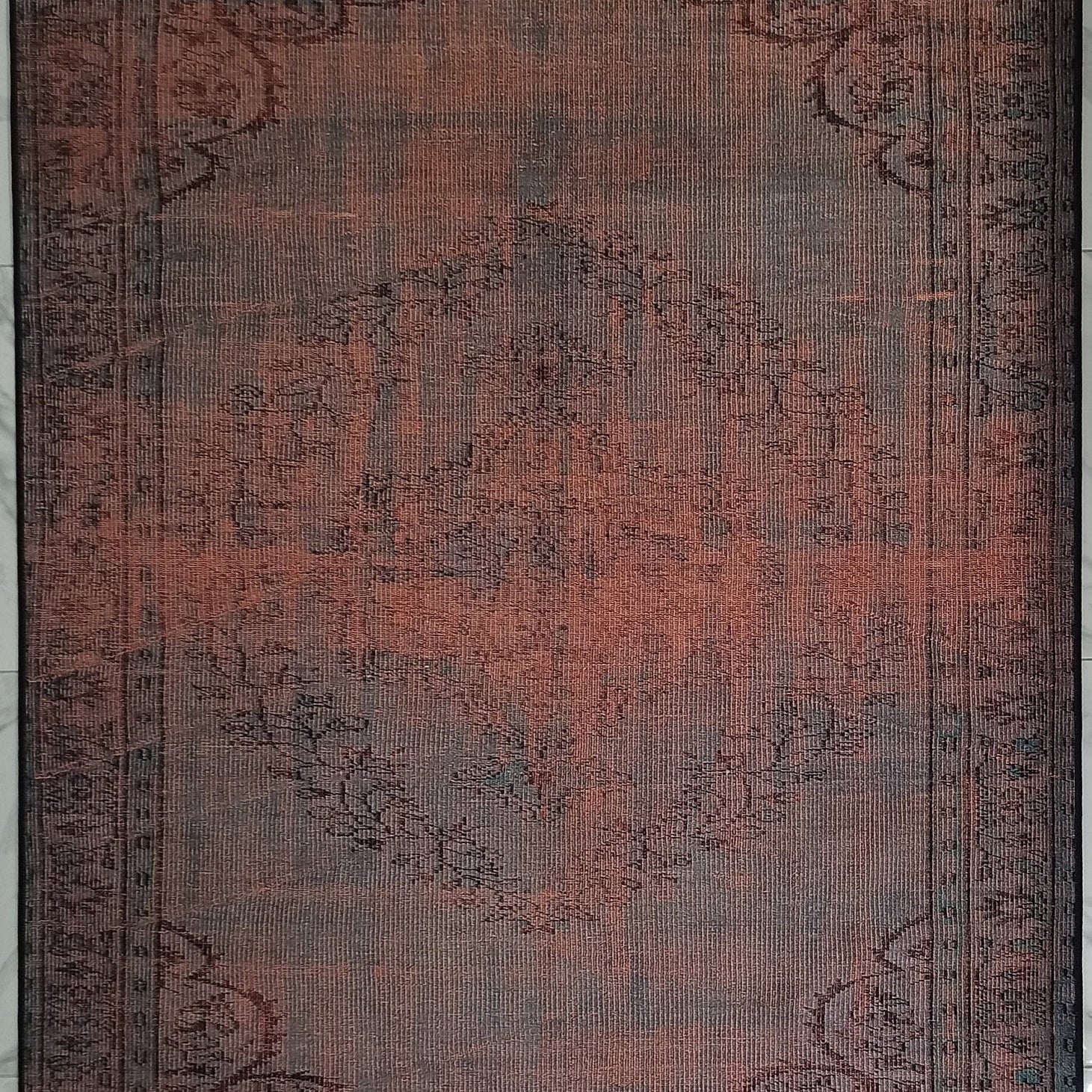 Sofya Rug Oriental Orange Dark Gray Rug