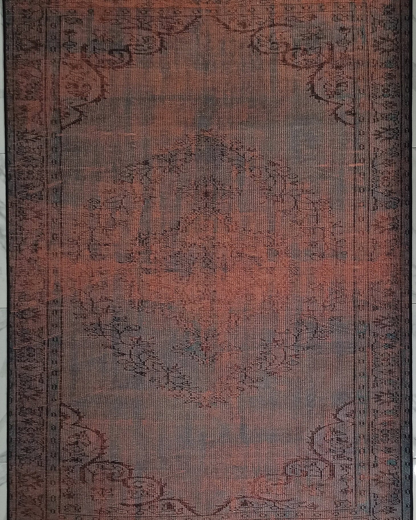 Sofya Rug Oriental Orange Dark Gray Rug