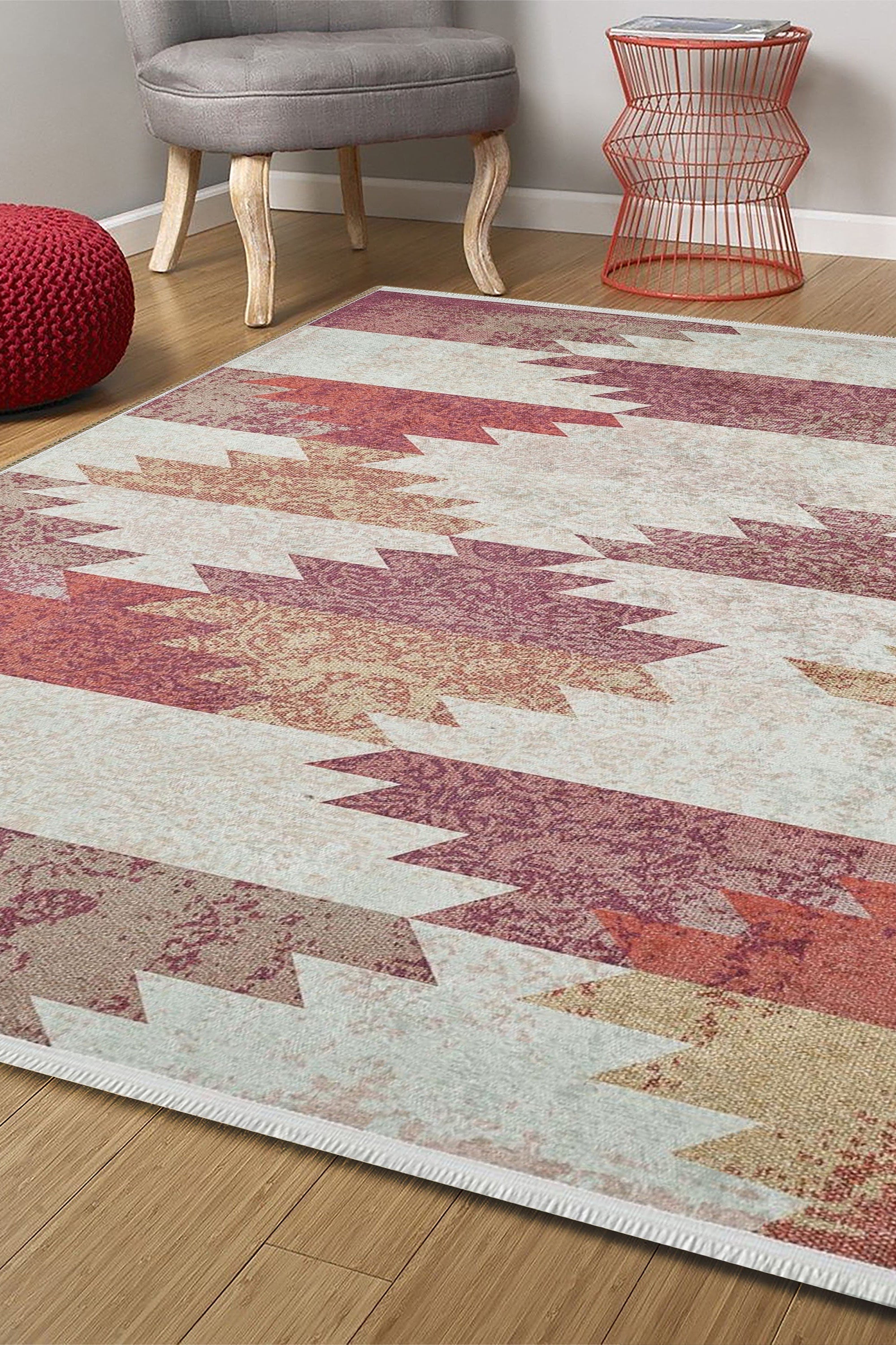 Souka Southwestern Kilim Pastel Beige Orange Rug