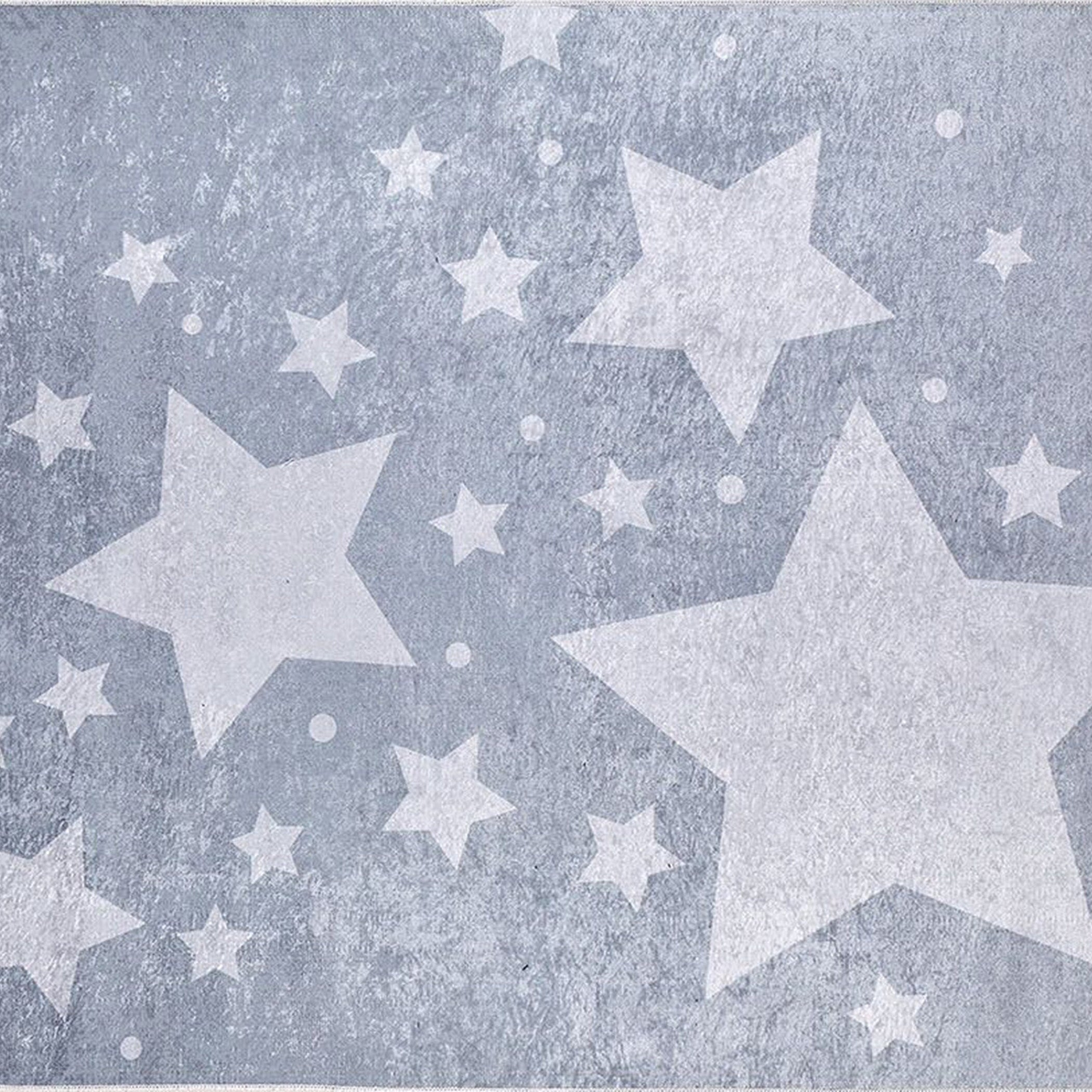 Star Rug Gray Kids Rug
