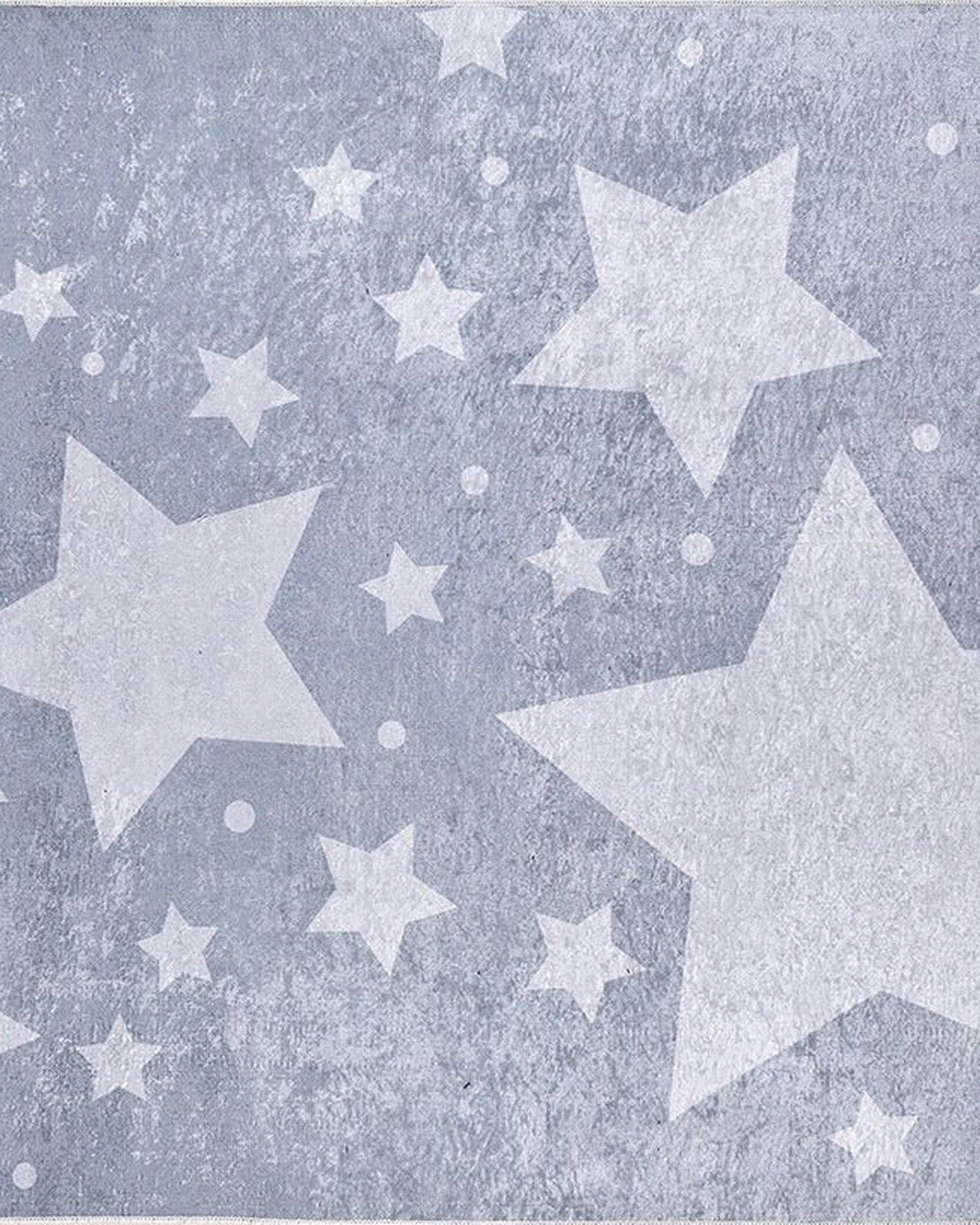 Star Rug Gray Kids Rug