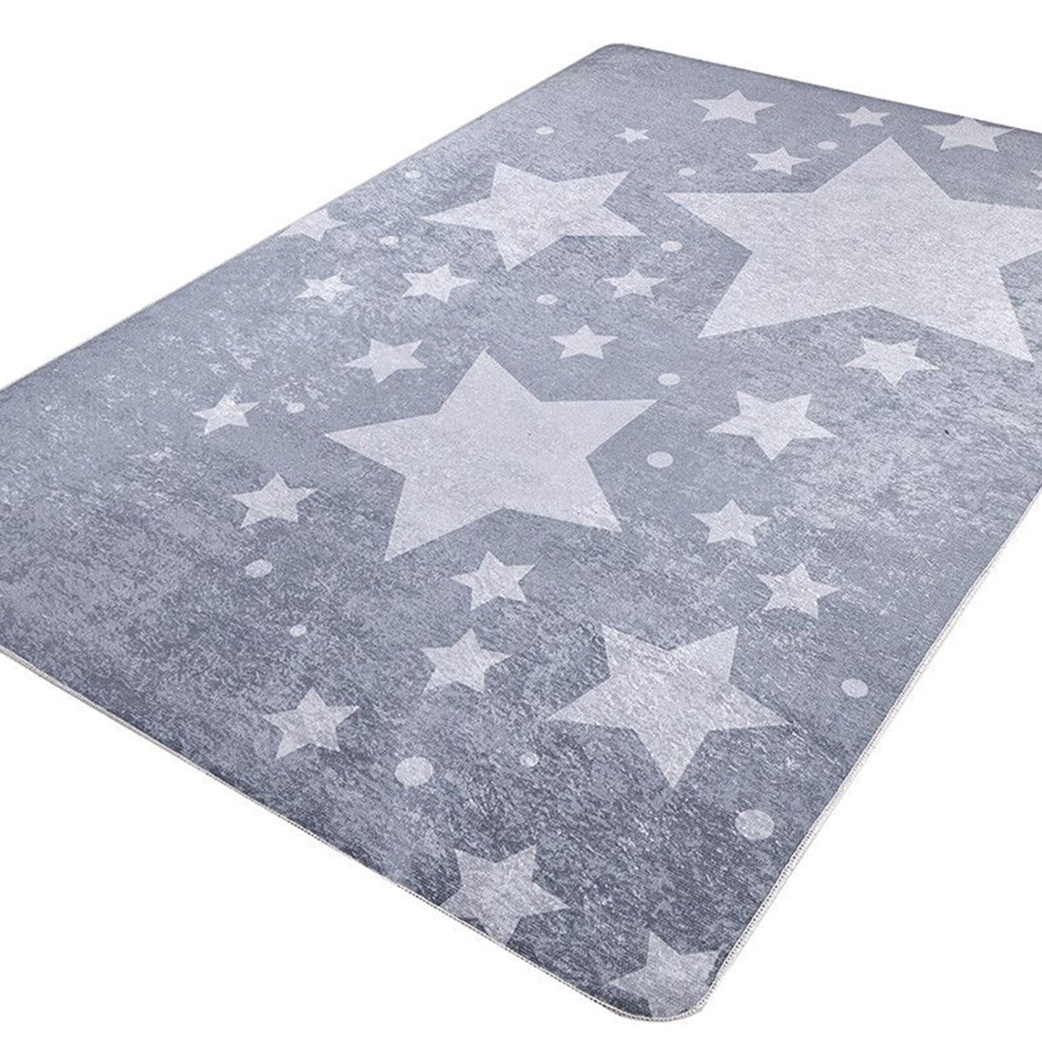 Star Rug Gray Kids Rug