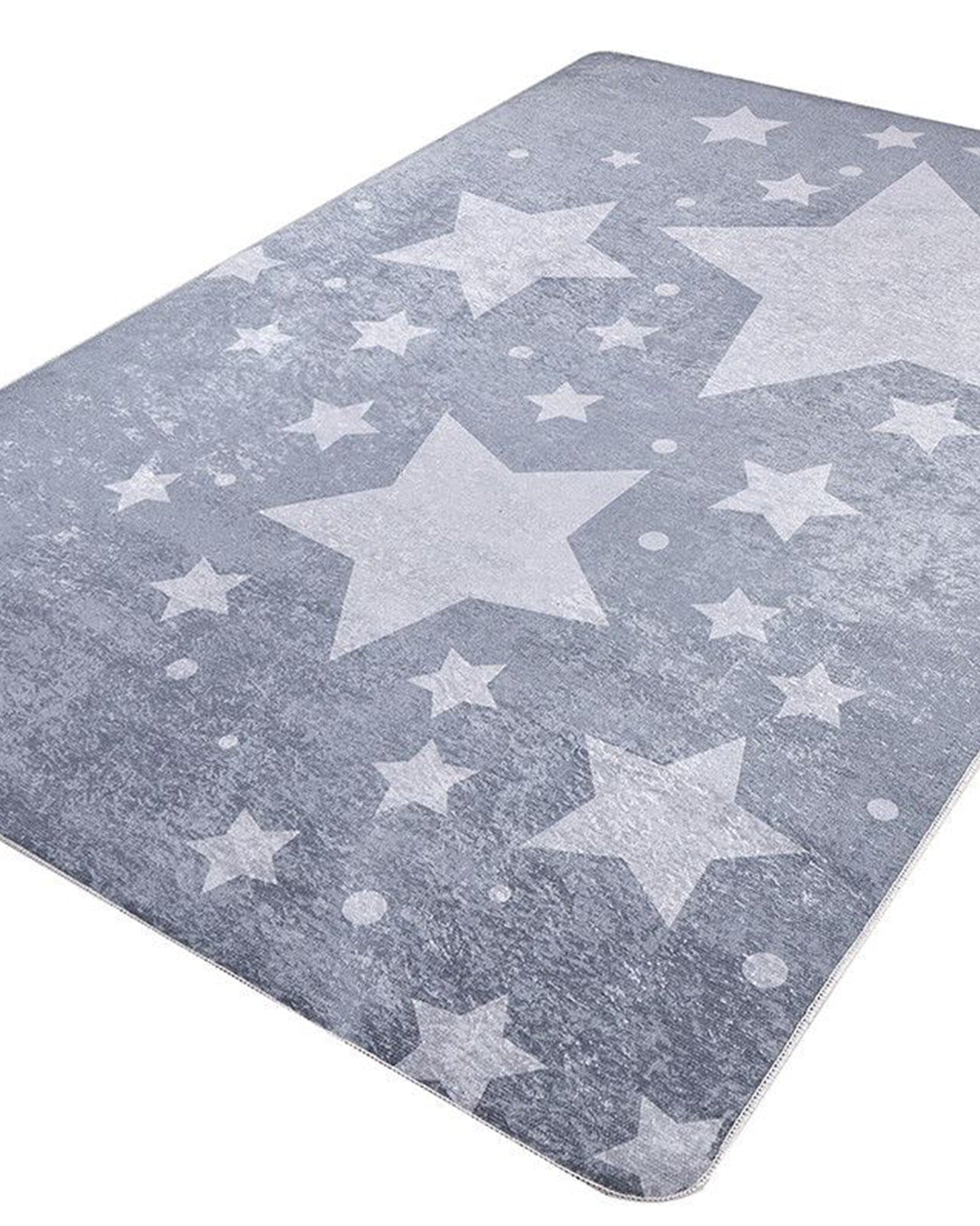 Star Rug Gray Kids Rug