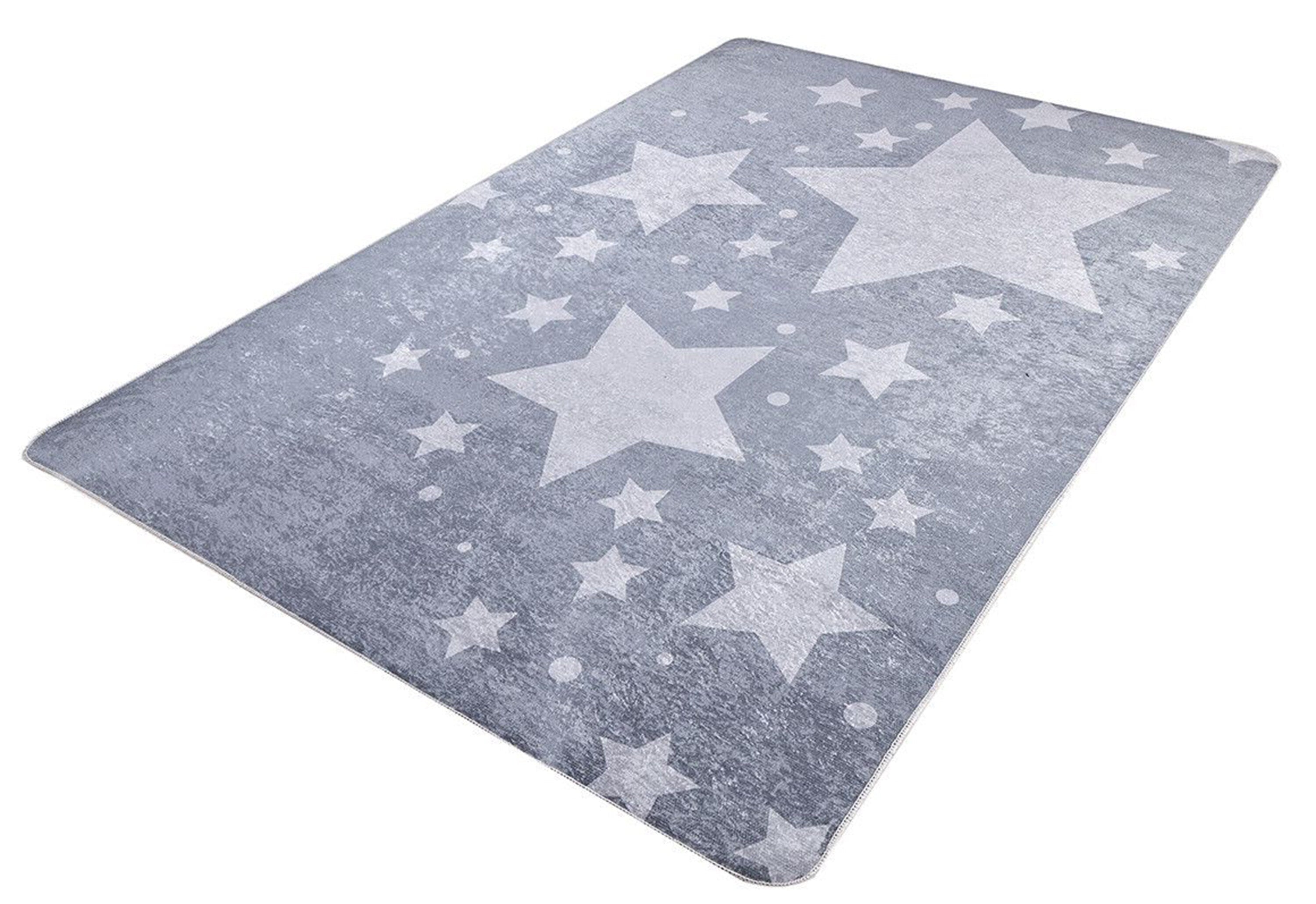 Star Rug Gray Kids Rug