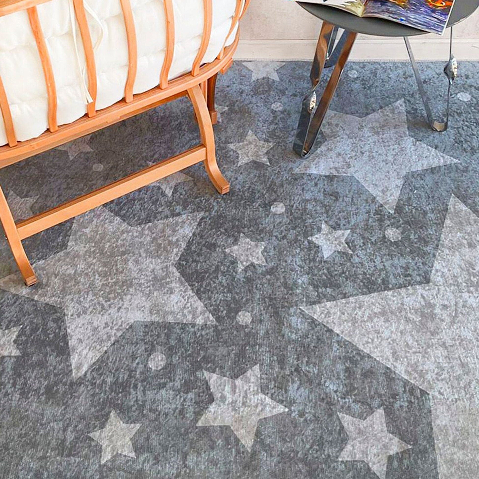 Star Rug Gray Kids Rug