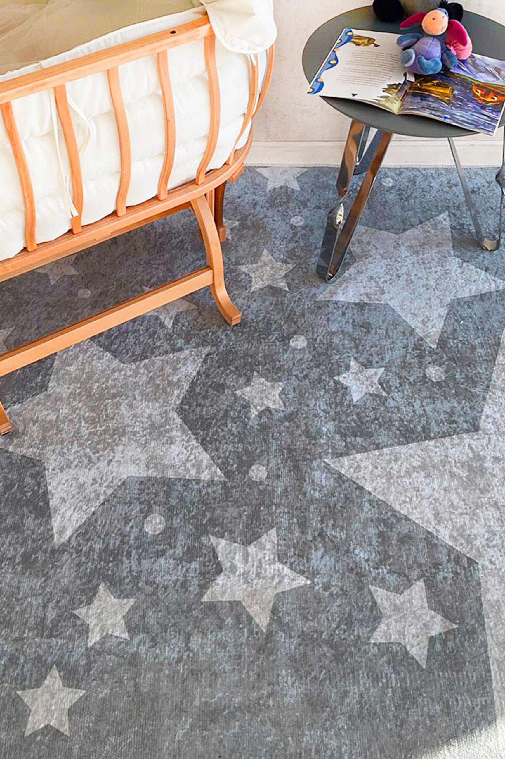 Star Rug Gray Kids Rug